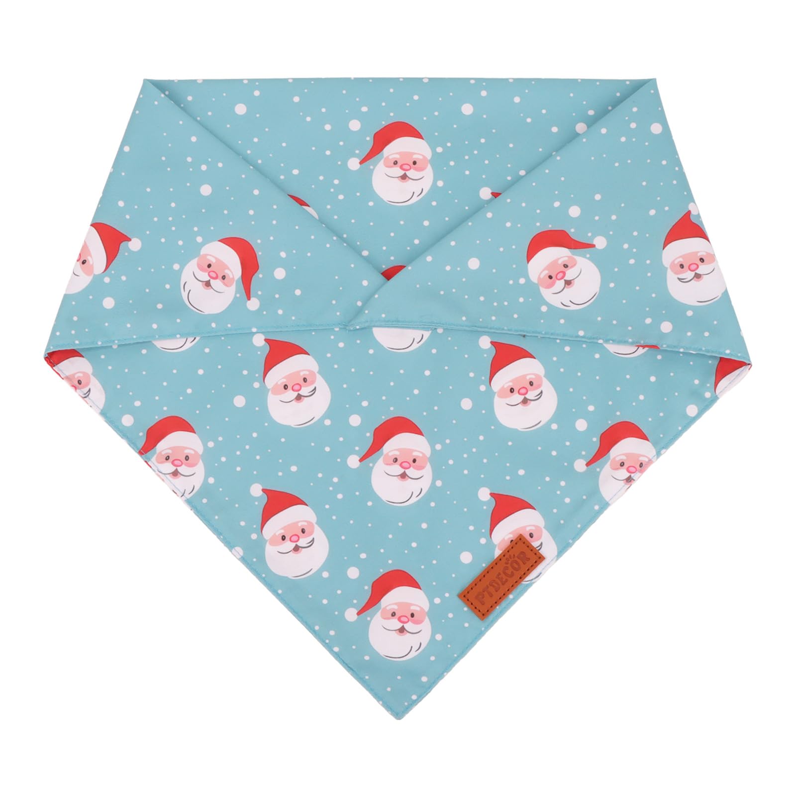 Ptdecor Christmas Dog Bandana, Xmas Light Bulb Santa Reversible Holiday Dog Scarf, Triangle Christmas Bandanas For Medium Large