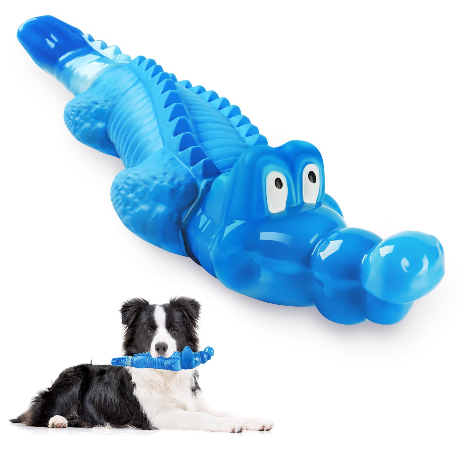 Adsdia Tough Dog Toys For Aggressive Chewers, Indestructible Toys For Large/Medium Dogs To Keep Them Busy, Enjoy Chewing (Blue)