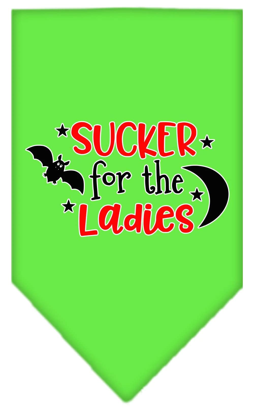 Halloween Pet and Dog Bandana Screen Printed, &quot;Sucker For The Ladies&quot; Cocoa Small