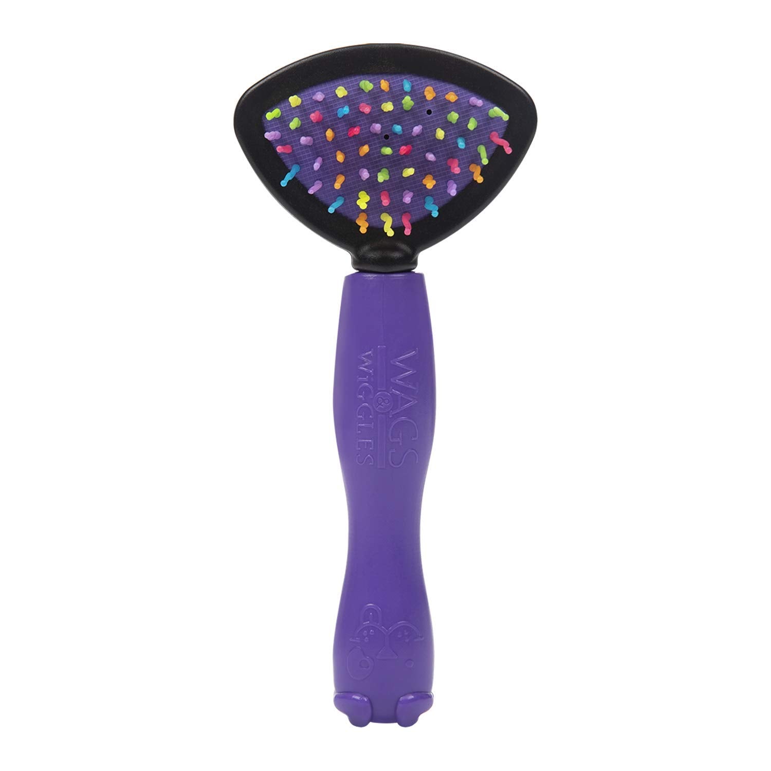 Wags & Wiggles Two-Sided Bristle And Squiggly Pin Brush For Small Dogs | Short Hair Dog Grooming Brush | Best 2-In-1 Grooming Supplies