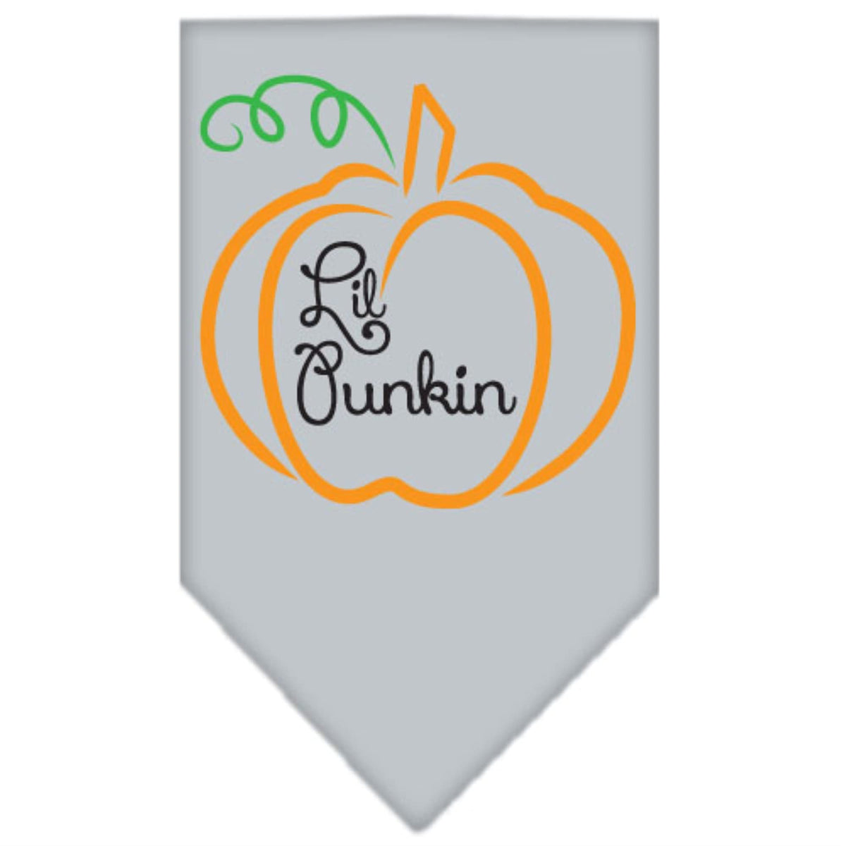 Halloween Pet and Dog Bandana Screen Printed, Lil Punkin Gray Large