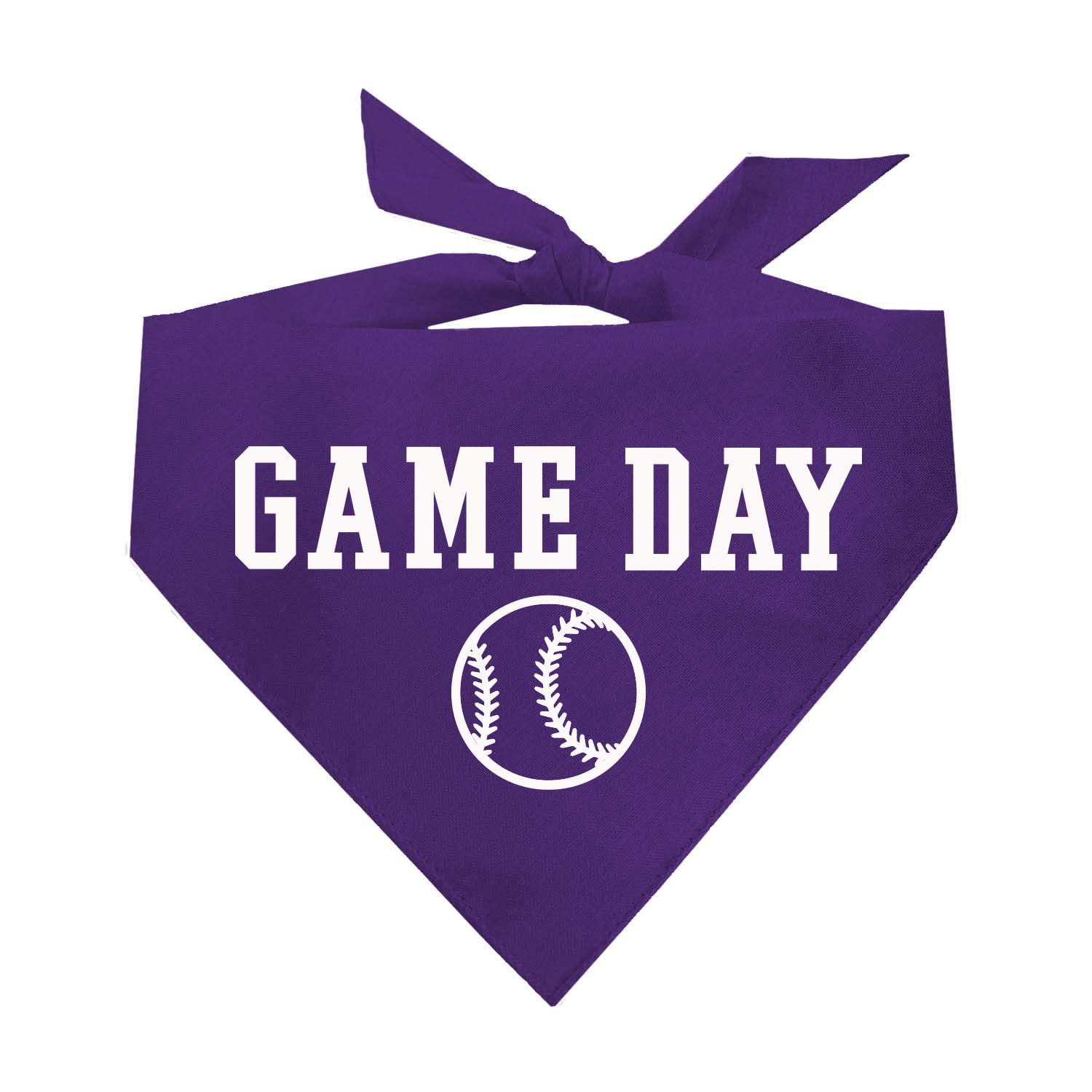Game Day Baseball Dog Bandana (1054 Purple, One Size)