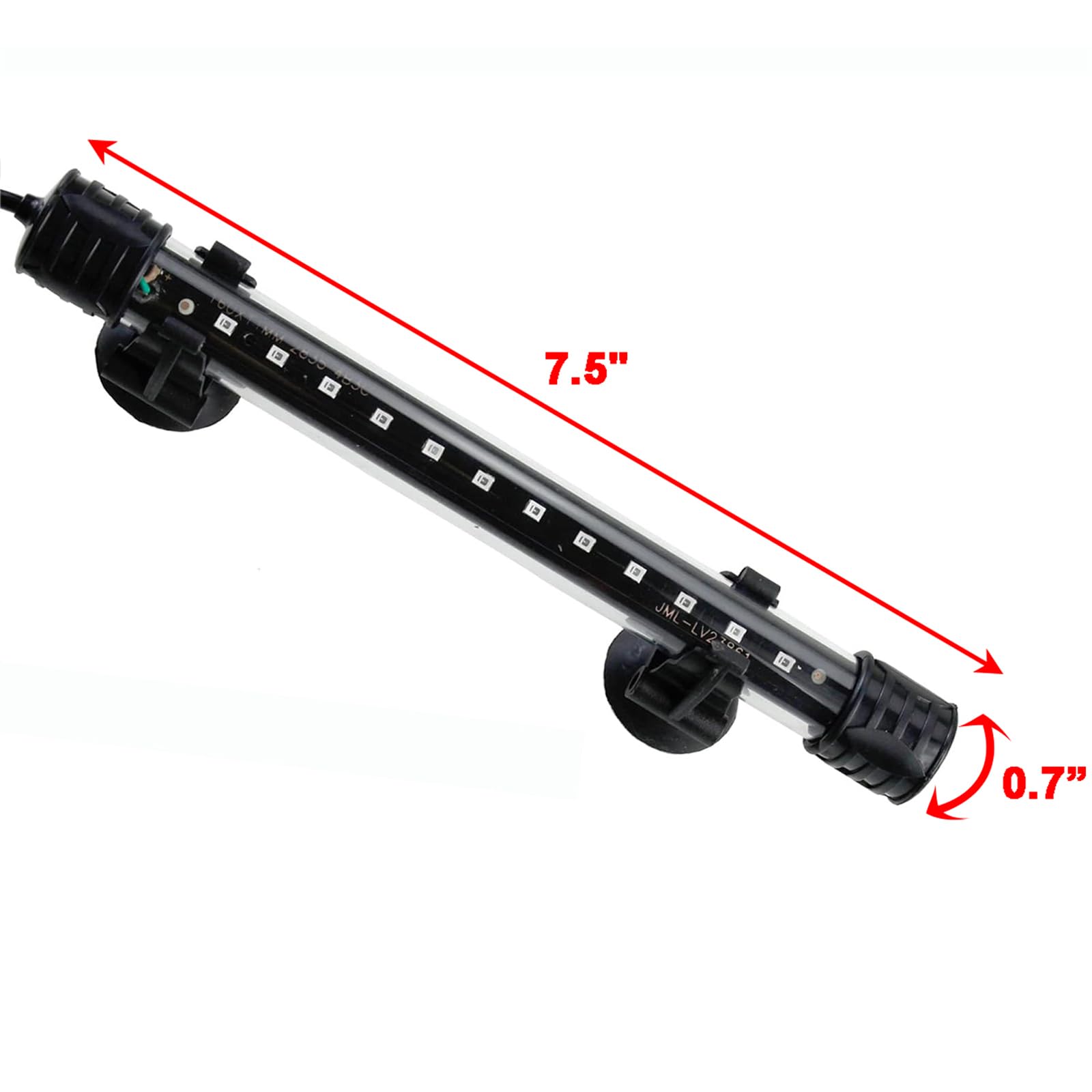 Aquaneat Aquarium Led Submersible Light 7.5 Inch Underwater Stick Strip Bar Lamp Fish Tank (Blue)
