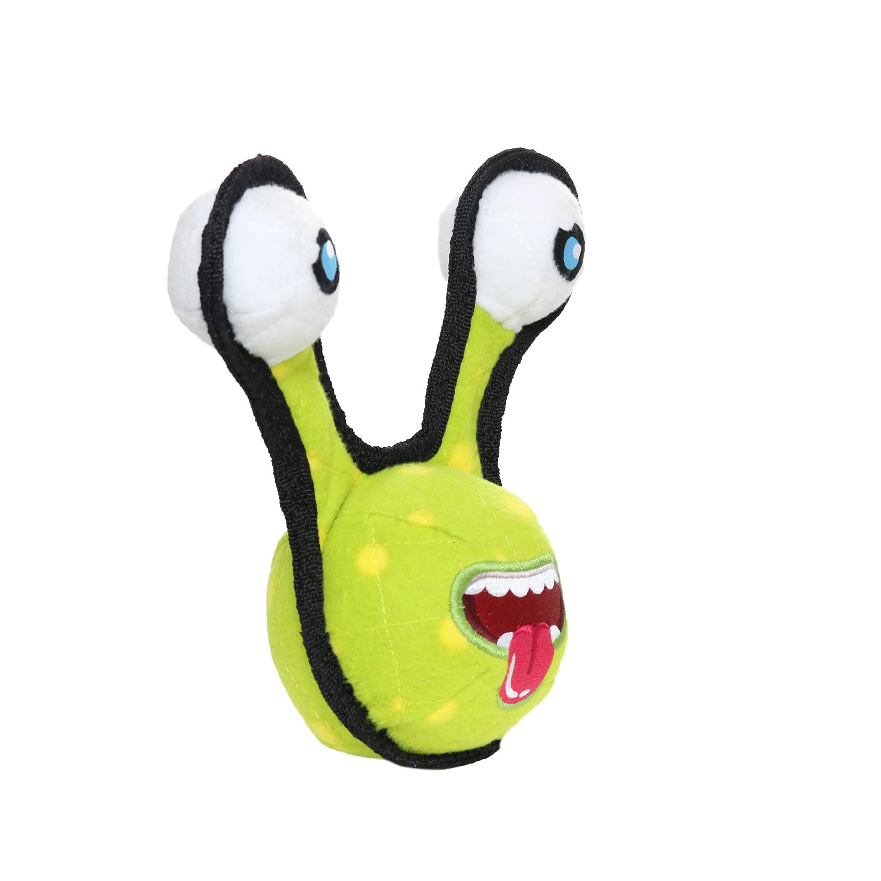 TUFFY - World s Tuffest Soft Dog Toy - Alien Ball Green-2eyes - Squeakers - Multiple Layers. Made Durable, Strong & Tough. Inte
