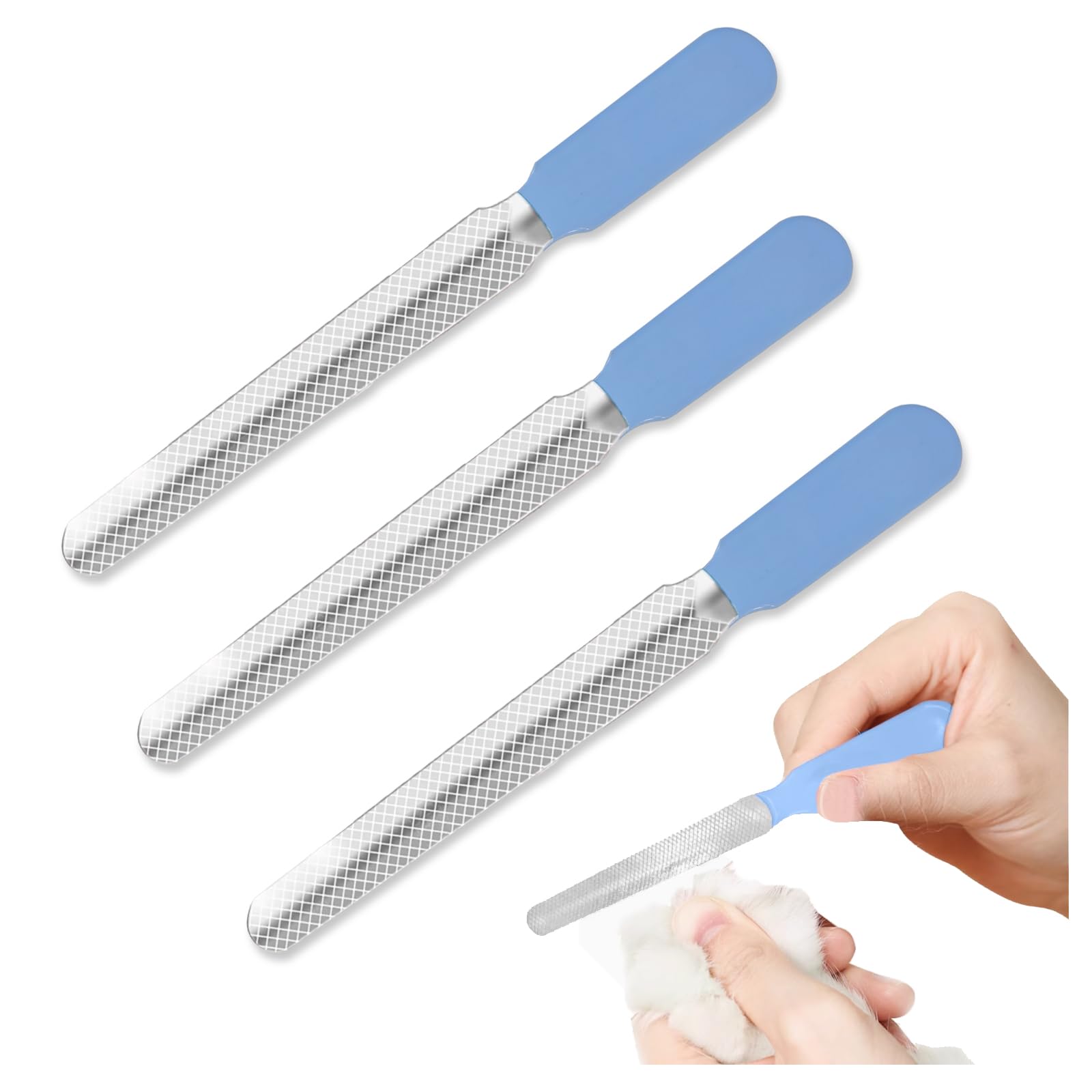 Niiiytyb 3Pcs Dog Nail File Professional Metal Emery Boards For Dogs Cats Nail Grooming Tool For Smoothing Rough Edges Pet Filer