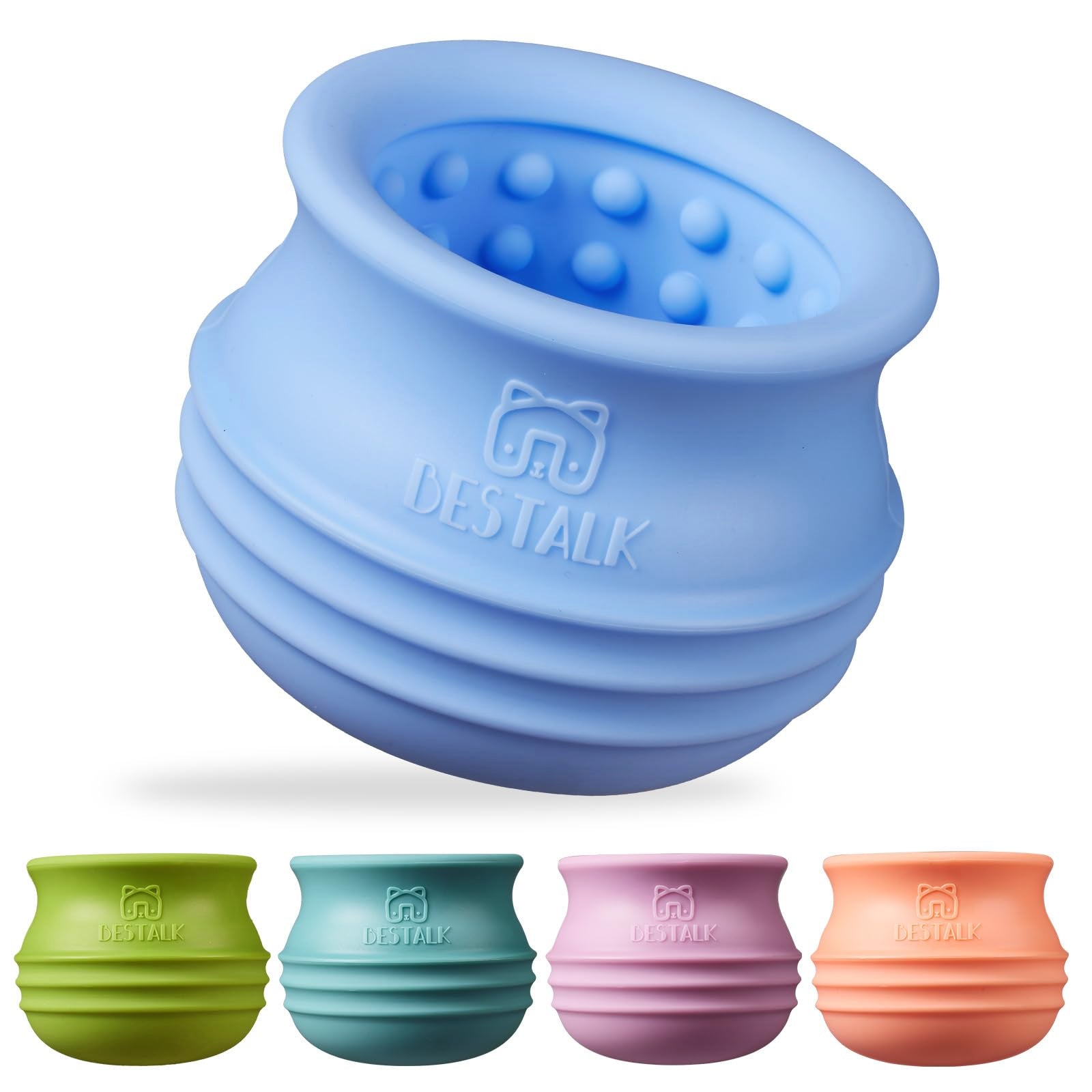 Bestalk Dog Enrichment Treat Toy, Long-Lasting Wobbly Interactive Freeze Lick Toys for Dogs, Stuffable Puzzle Feeder Toy for Bor