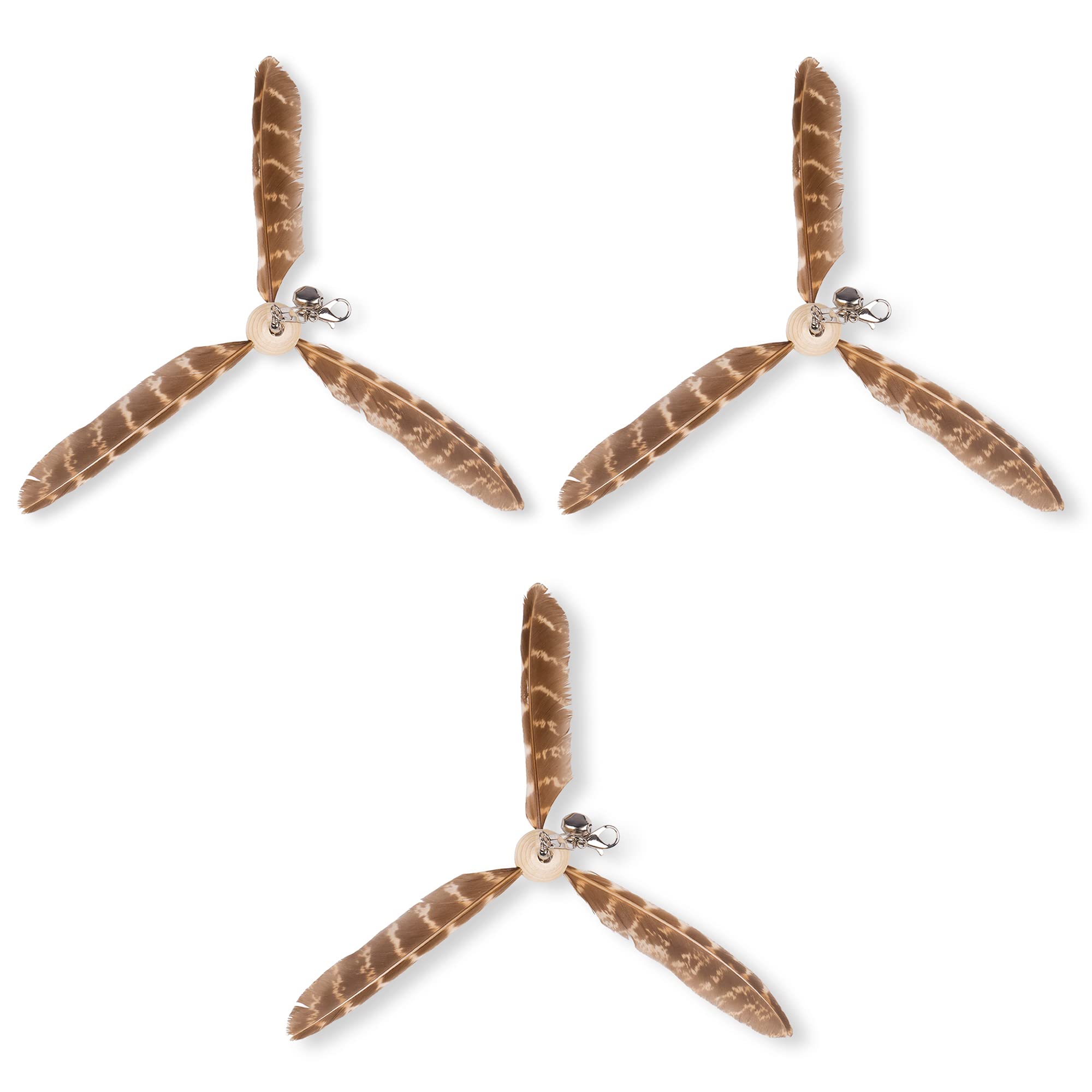 Jxfukal Cat Wand Toys, Interactive Cat Toys With 3 Feather Refills, 29'' Flexible Steel Wire, Sturdy Wood Handle & Bell For Kitt