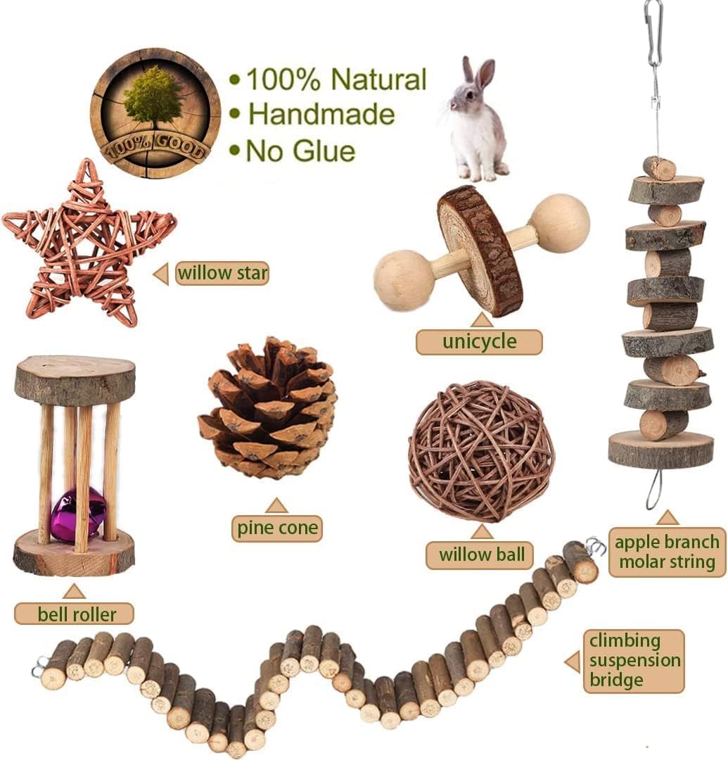 Hamster Toy Hamster Accessories Guinea Pig Chew Toy Hamster Suspension Bendy Long Bridge Toy Chinchilla Cage Accessories Willow Ball Play Set Stuff For Dwarf Syrian Chinchillas Gerbils Mice Mouse