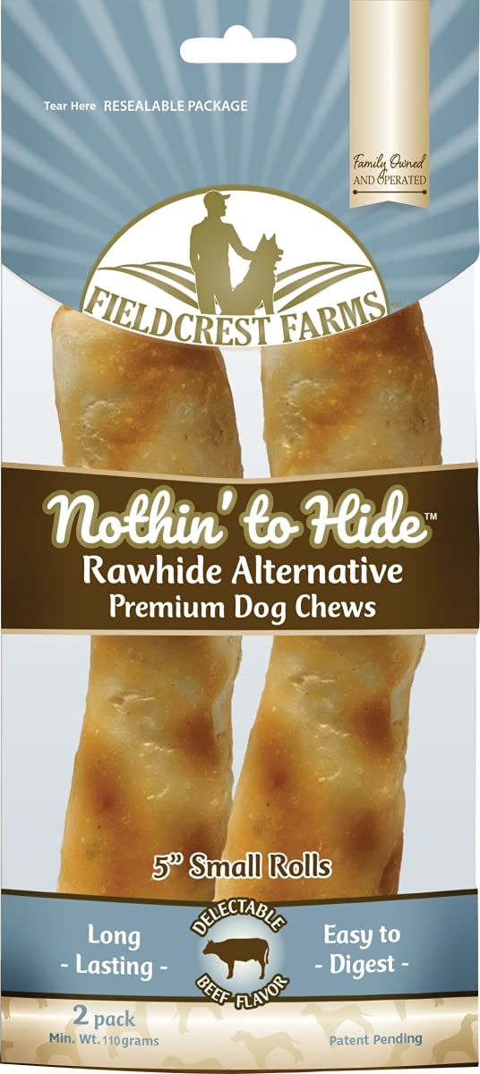 Top Dawg 39138 5 in. Nothin to Hide Rawhide Alternative Beef Roll  Small  Pack of 22
