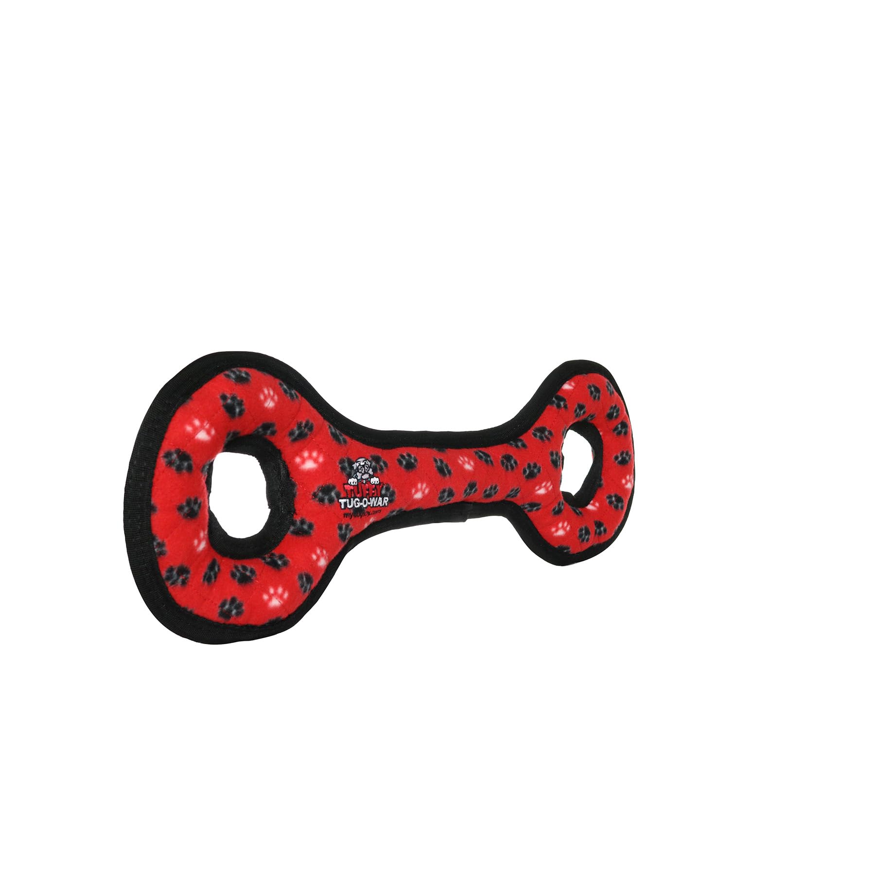 Tuffy® - World'S Tuffest Soft Dog Toy® - Ultimate Tug-O-War - Squeakers - Multiple Layers. Made Durable, Strong & Tough. Interactive Play (Tug, Toss & Fetch). Machine Washable & Floats. (Red Paw)