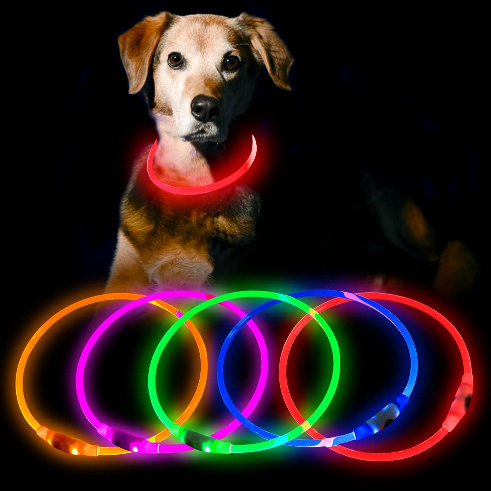 Higuard Usb Rechargeable Led Necklace Lighted Up Safety Bracelet Glowing Necklace Glow In The Dark Super Bright For Party Favors