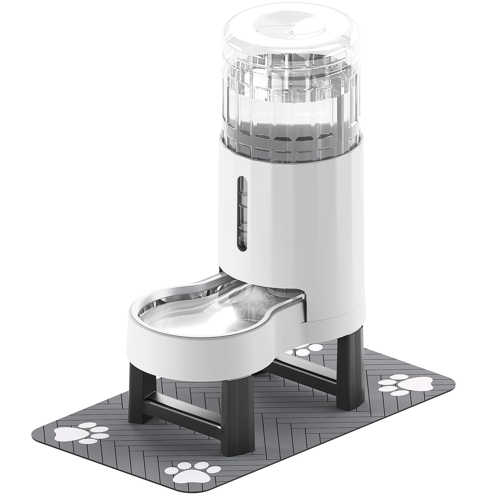 CZPET Elevated Dog Water Bowl Dispenser 8L with Mat for Large Dogs,Tall Raised Pet Waterer Stand,Relieve Neck Pressure,Large Cap
