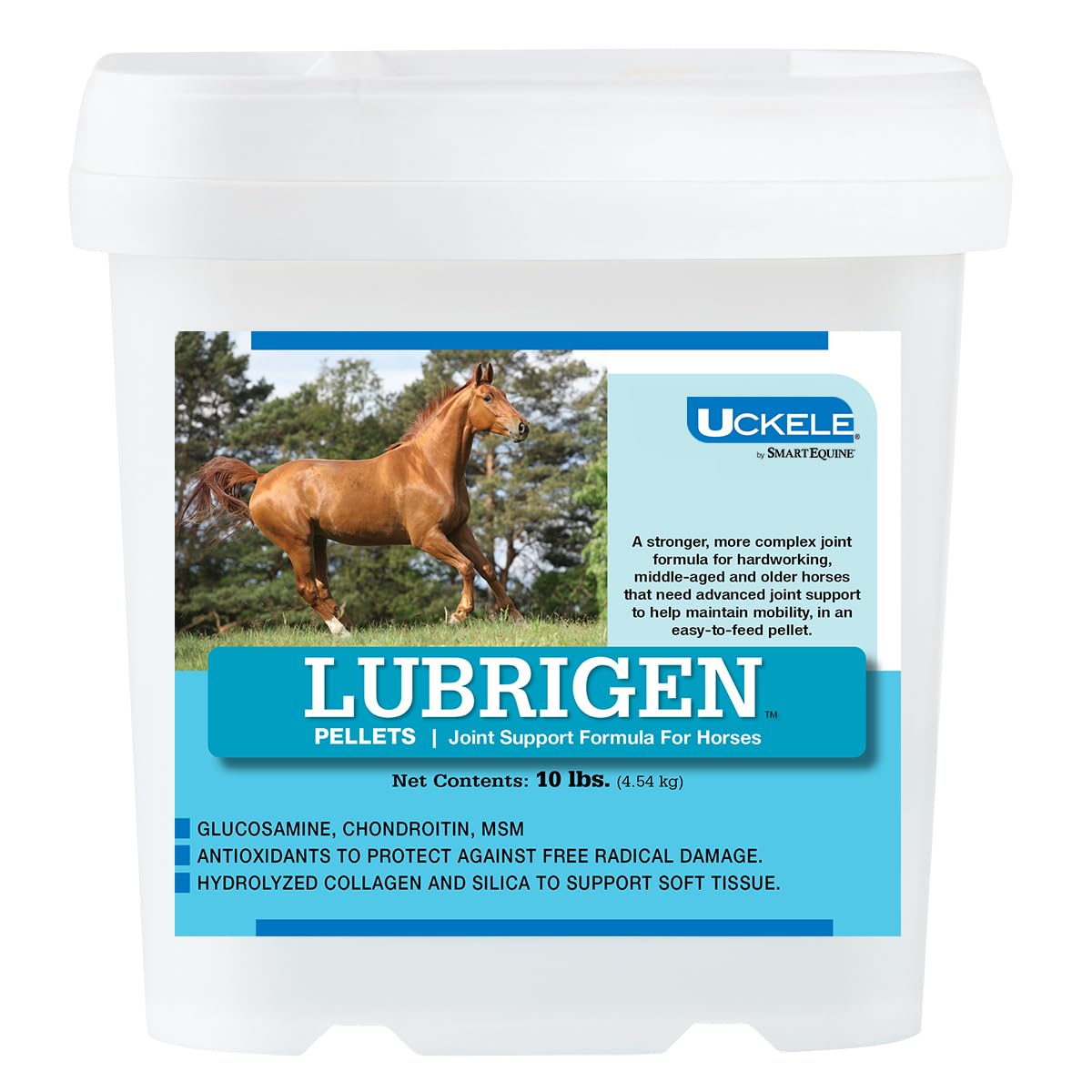 Uckele by SmartEquine Lubrigen Pellets | Advanced Joint Supplement with Glucosamine, Chondroitin | Horse Supplement for Mobility