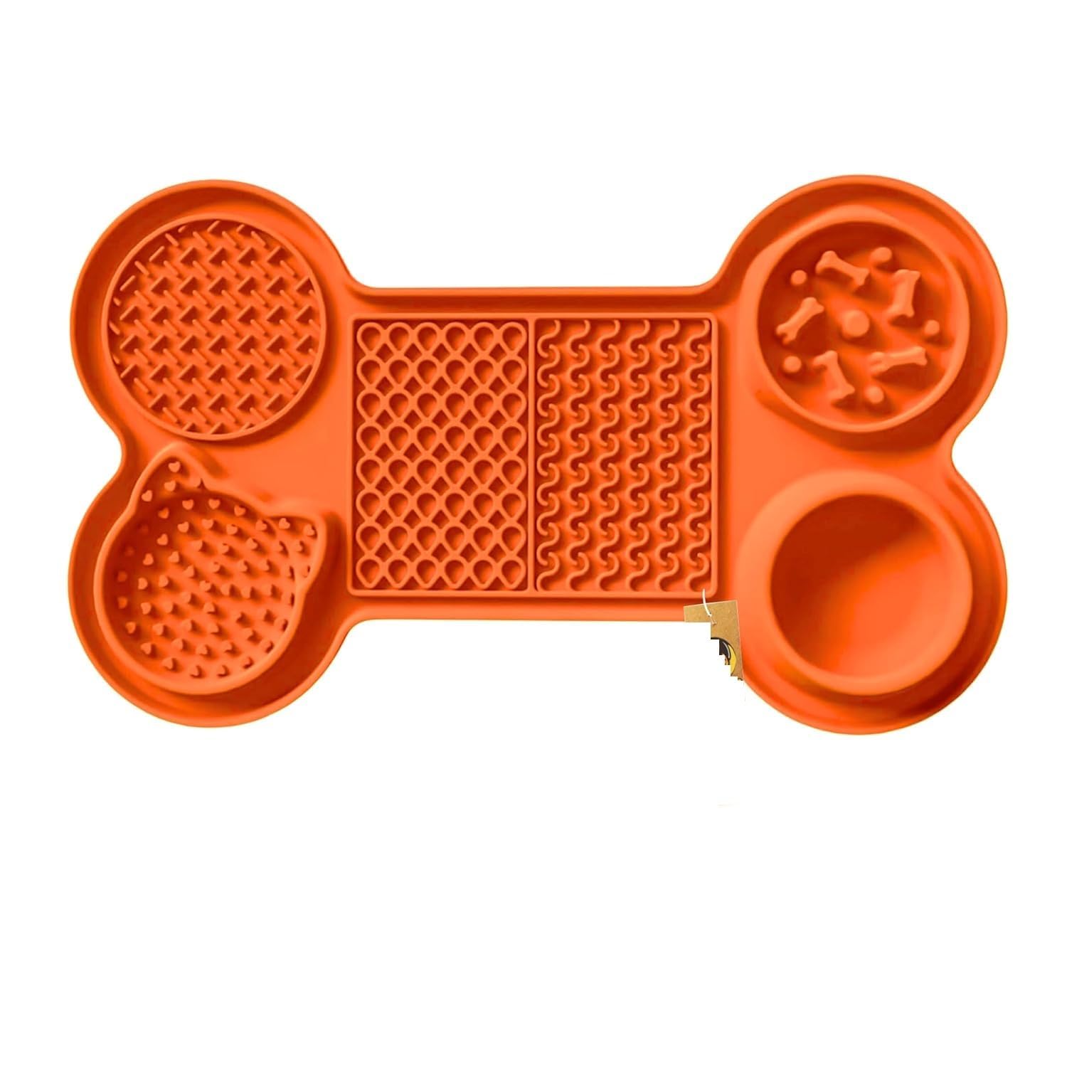 Shrux Multifunctional Pet Food Bowl Licking Pad|6 In 1 Different Pattern Pet Suction Cup Slow Food Pads|Dog And Cat Specific Lic