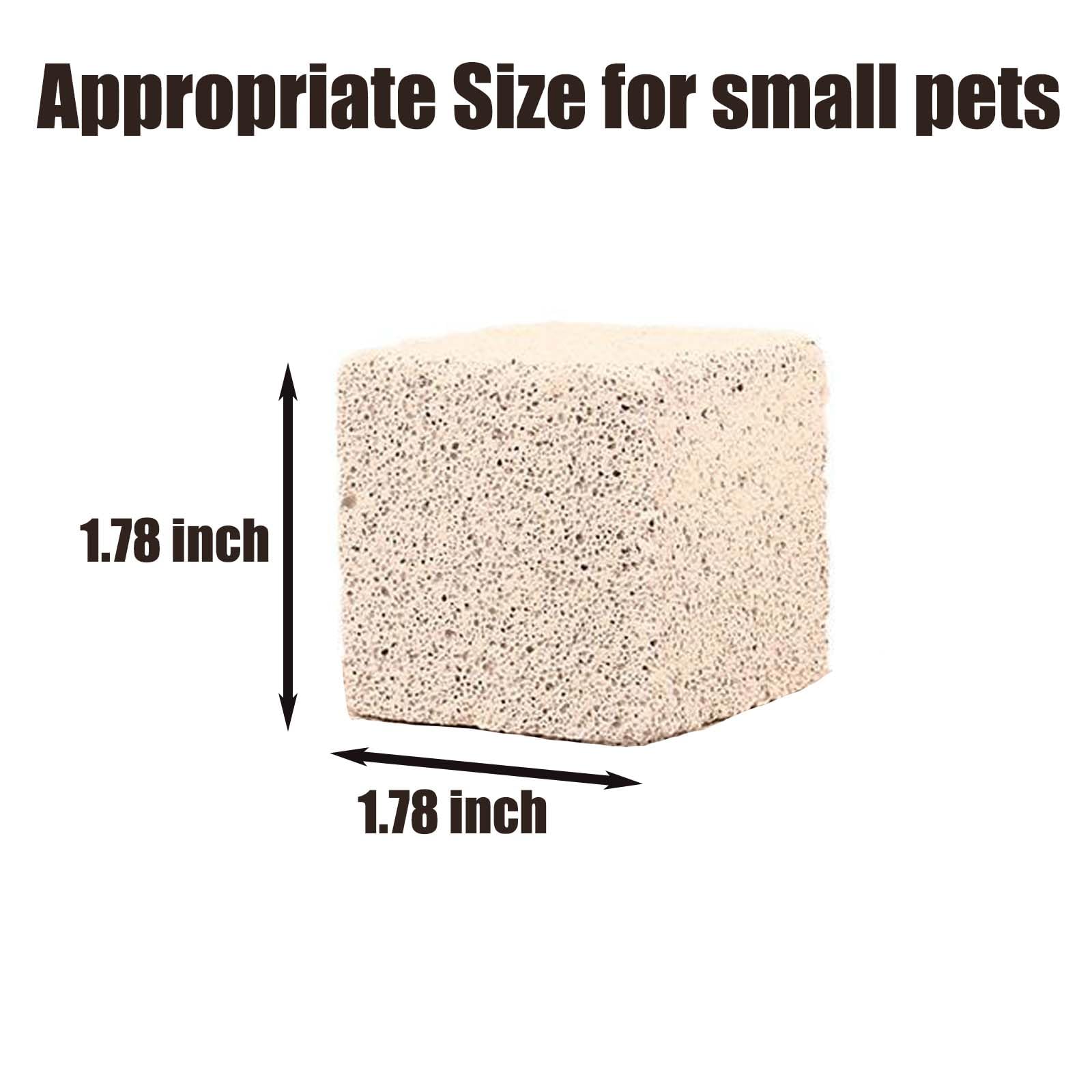 Meow&Woof 6 Pcs Large Rabbits Lava Blocks,Small Animals Grinding Teeth Stone Hamster High Calcium Chews Toys Pet Chewing Stones