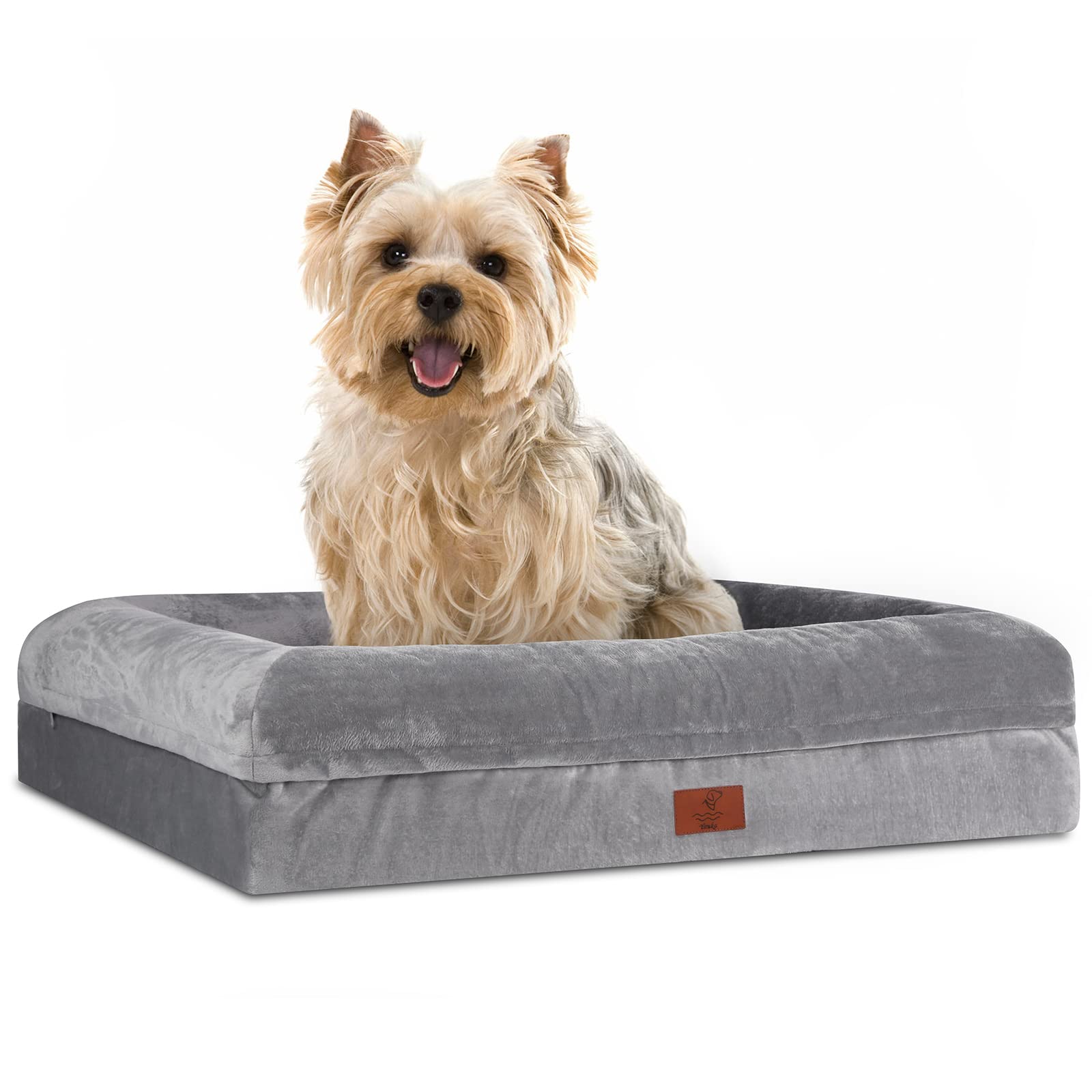 Yiruka Orthopedic Dog Bed for Small Dogs, Waterproof Puppy Bed with Removable Washable Cover, Egg Crate Foam Small Dog Couch Bed