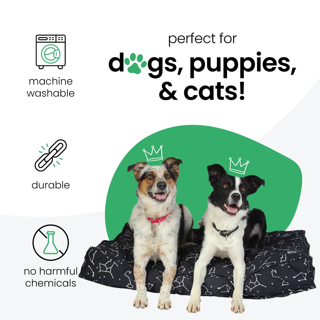 Molly Mutt Small Dog Bed Cover -Rocketman Print - Measures 22   X27   X5 - 100% Cotton - Durable - Breathable - Sustainable - Ma