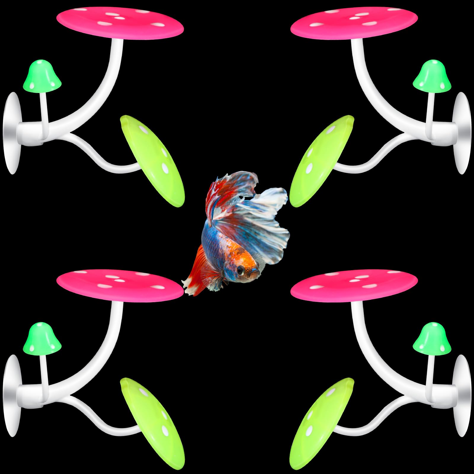 Boao 4 Pieces Betta Bed Leaf Hammock For Betta Fish, Lightweight And Realistic Resting Spot, No Bpa, Practical, Comfortable And