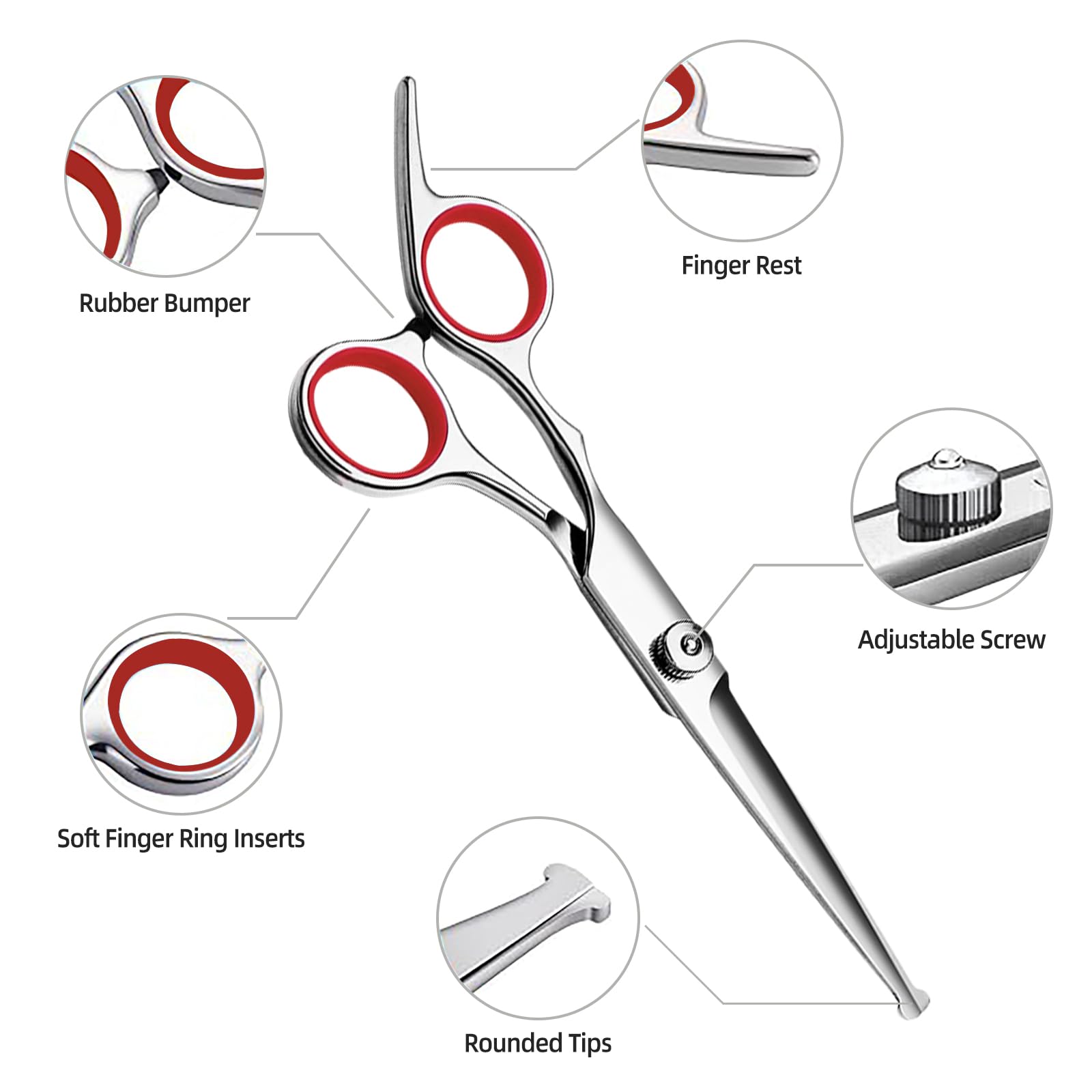 Artecare Multifunctional 6 In 1 Dog Grooming Kit,Cat Grooming Kit, Dog Grooming Scissors, Stainless Steel Grooming Kit With Tita
