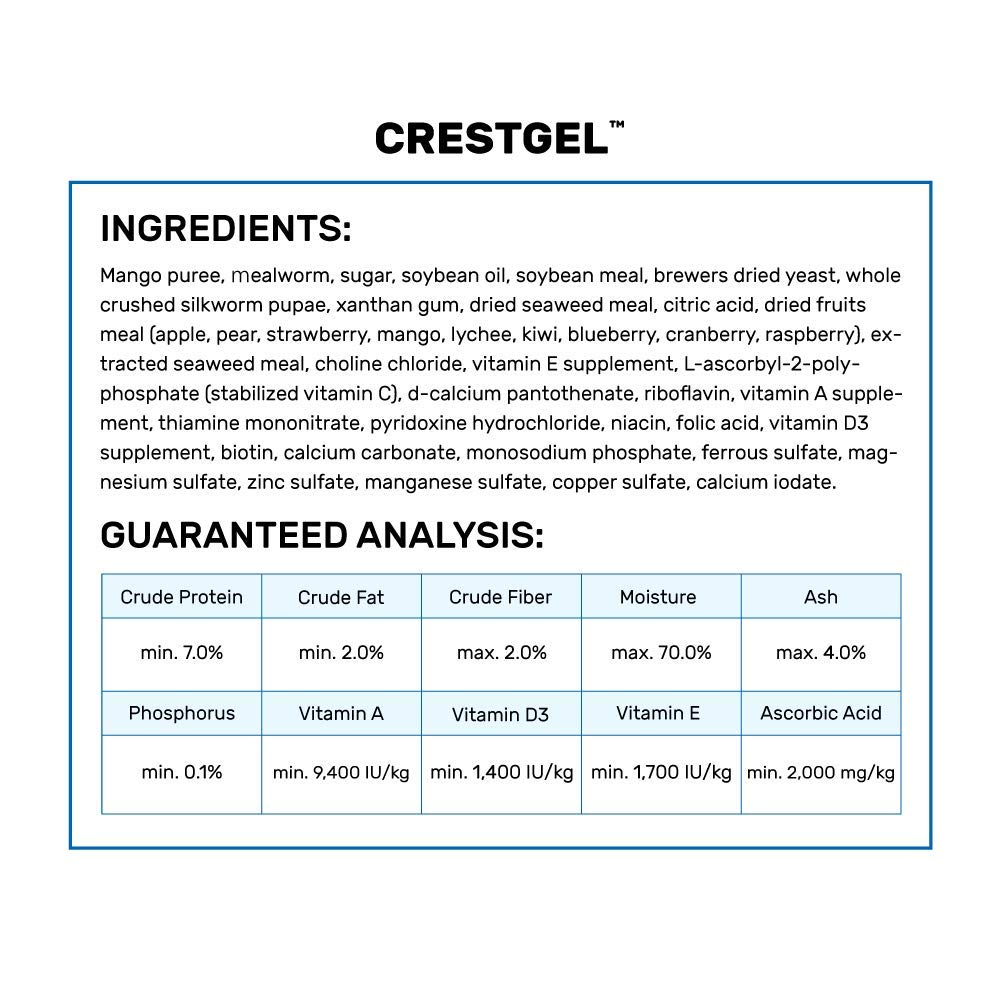 Hikari CrestGel Food for Fruit and Insect-Eating Geckos, 1.76 oz (50g)