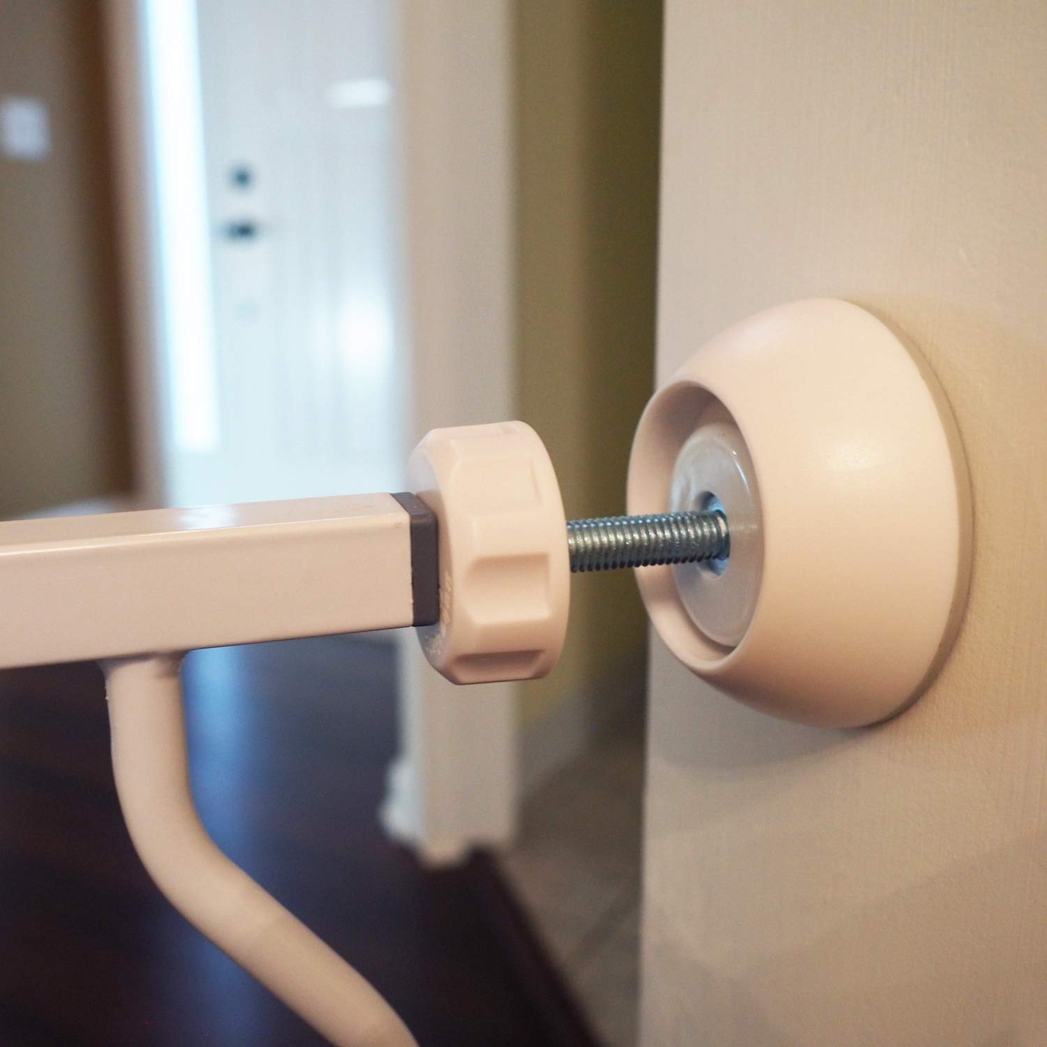 Baby Gate Guru Small Wall Protector 4 Pack - White - Cup Pads To Guard Your Walls From Pressure Mounted Baby Gates, Pet Gates, Safety Gates, Shower Curtain Rods, And More (4 Pack, White)