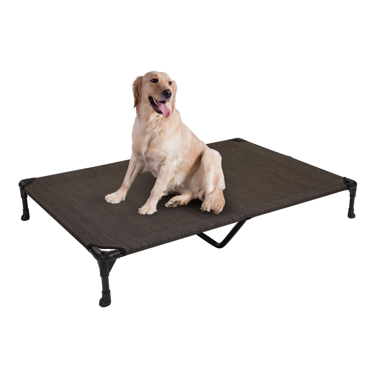Veehoo Cooling Elevated Dog Bed, Portable Raised Pet Cot With Washable & Breathable Mesh, No-Slip Feet Durable Dog Cots Bed For Indoor & Outdoor Use, X Large, Cwc1803-Xl Brown