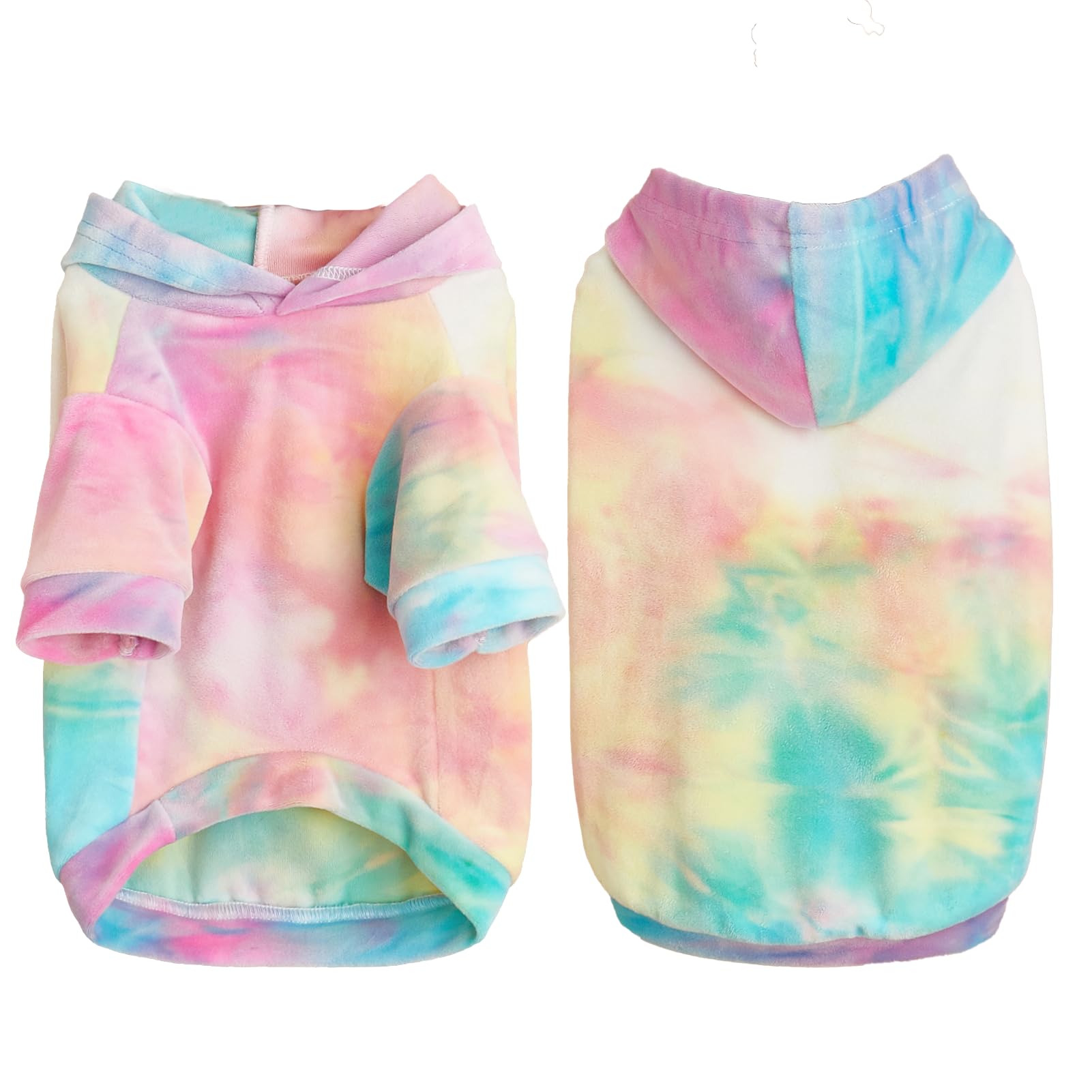 Mklhgty Tie Dye Dog Hoodie Puppy Sweater Sweatshirt, Cold Weather Coat Pet Clothes For Dog Cat