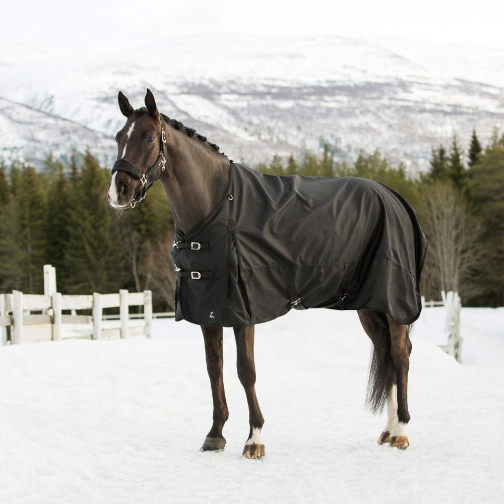 HORZE Nevada 1200D Lightweight Waterproof Horse Turnout Rain Sheet (No Fill) - Black - 78 in