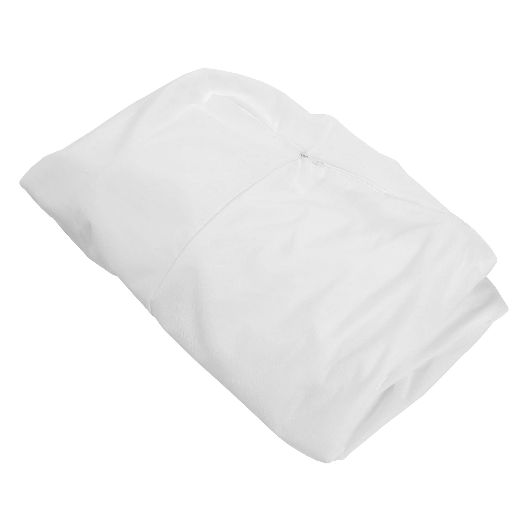 Furhaven Dog Bed Liner Water-Resistant Contour Luxe Lounger Foam Mattress Protector Cover - White, Large