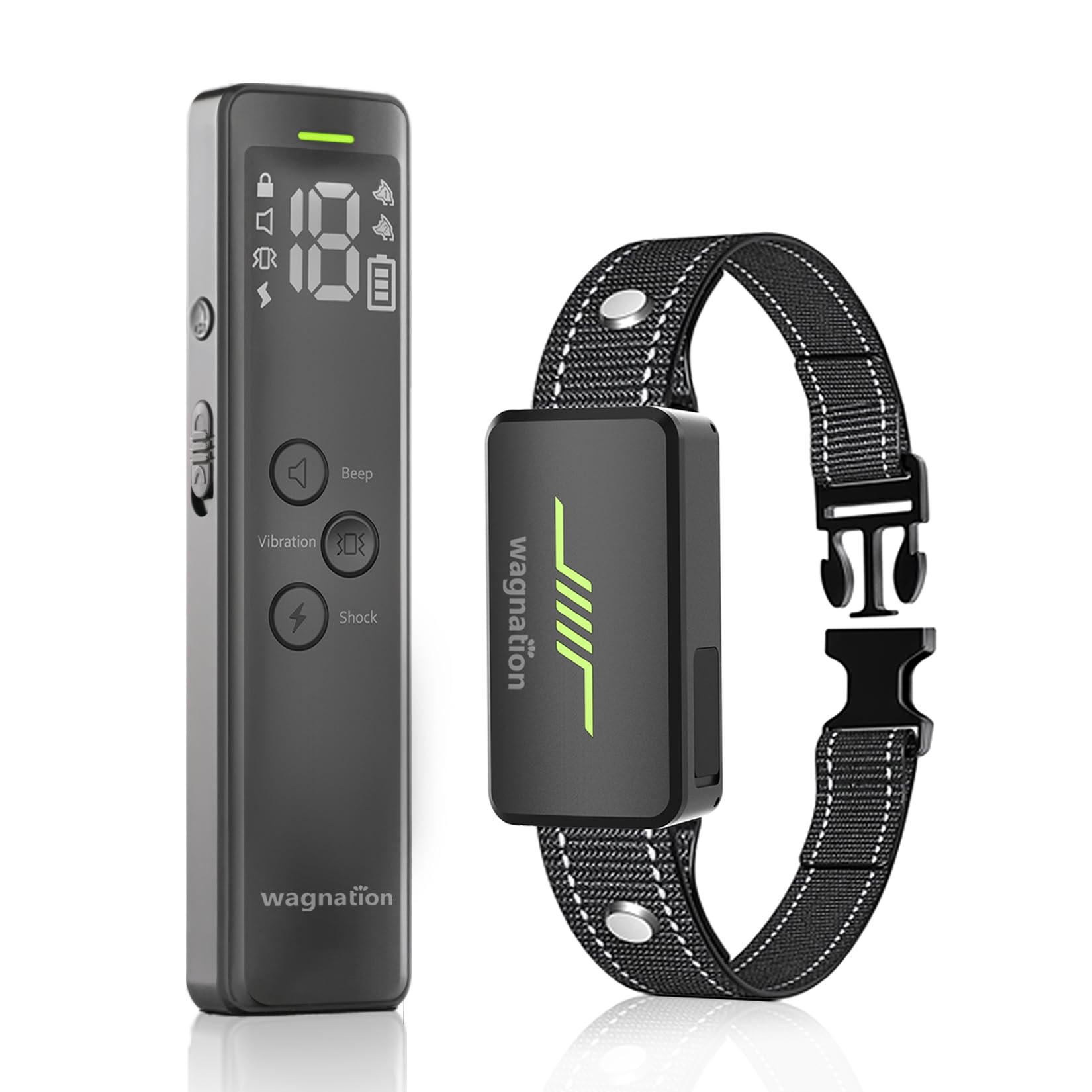 Wagnation Dog Training Collar With Remote, 3300Ft Shock Collar For Dogs With 3 Training Modes & Security Lock, Ipx7 Waterproof &