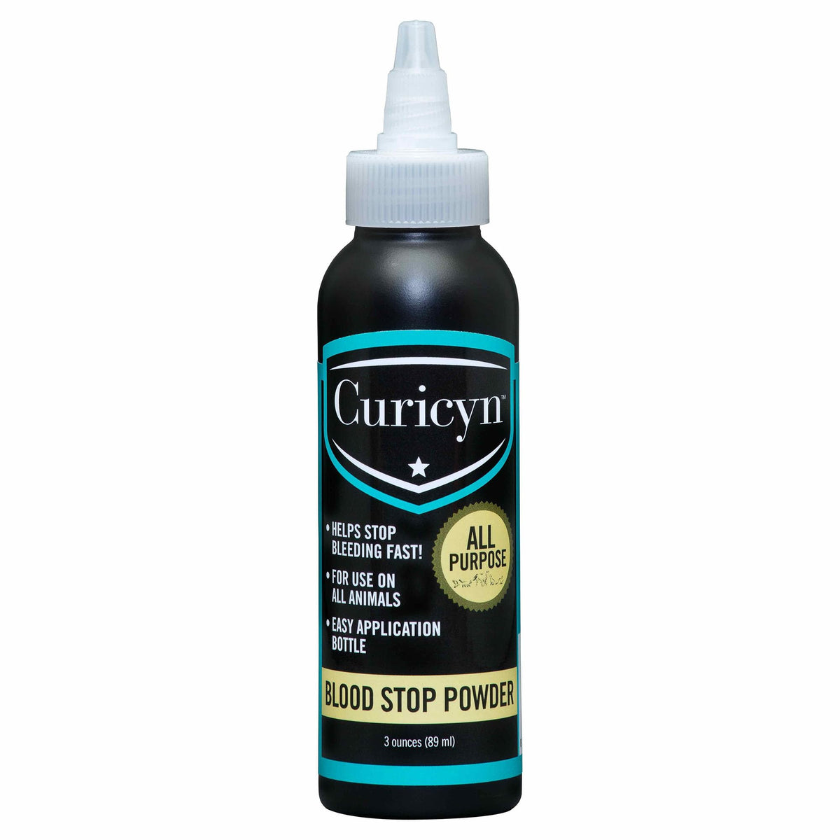 Curicyn Blood Stop Powder (3 Oz) - Quick Stop Bleeding For Dogs, Cats, Pigs, Horses And Pets - Styptic Powder For Dogs Nails And
