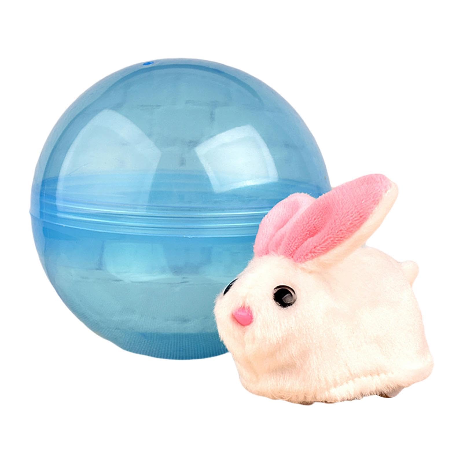 Ujeavette Kitten Teaser Toy And Plush Toy Automatic Rolling Toy For Kitten Indoor Cats Bunny
