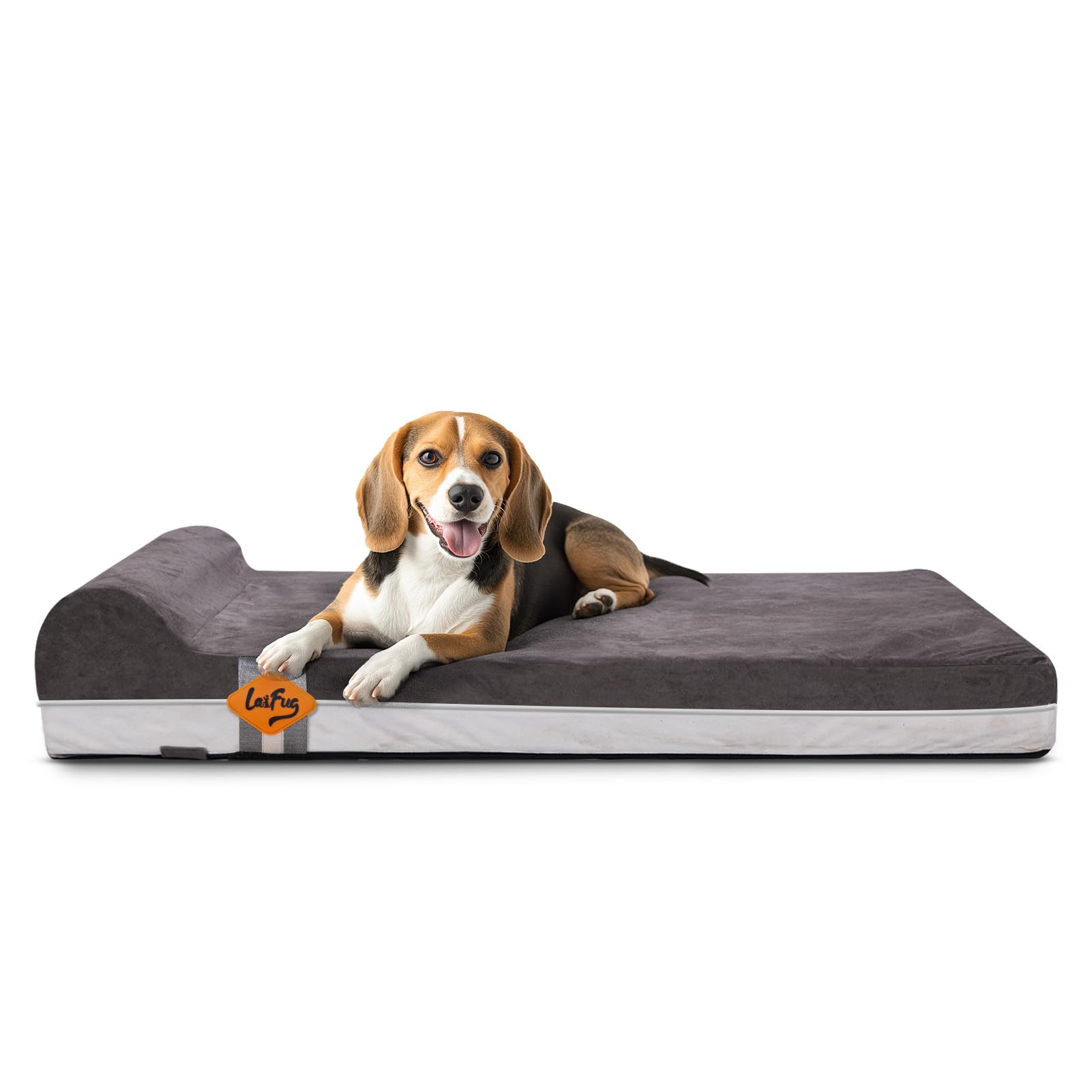 Laifug Orthopedic Memory Foam Dog Bed With Pillow And Durable Water Proof Liner & Removable Washable Cover & Smart Design Medium