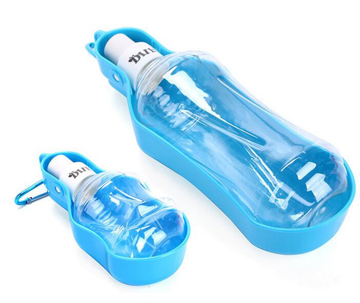 Pety Pet Portable Pet Dog Dispenser Foldable Travel Drinking Feeder Dog Water Bottle Bowl (250Ml, Blue)
