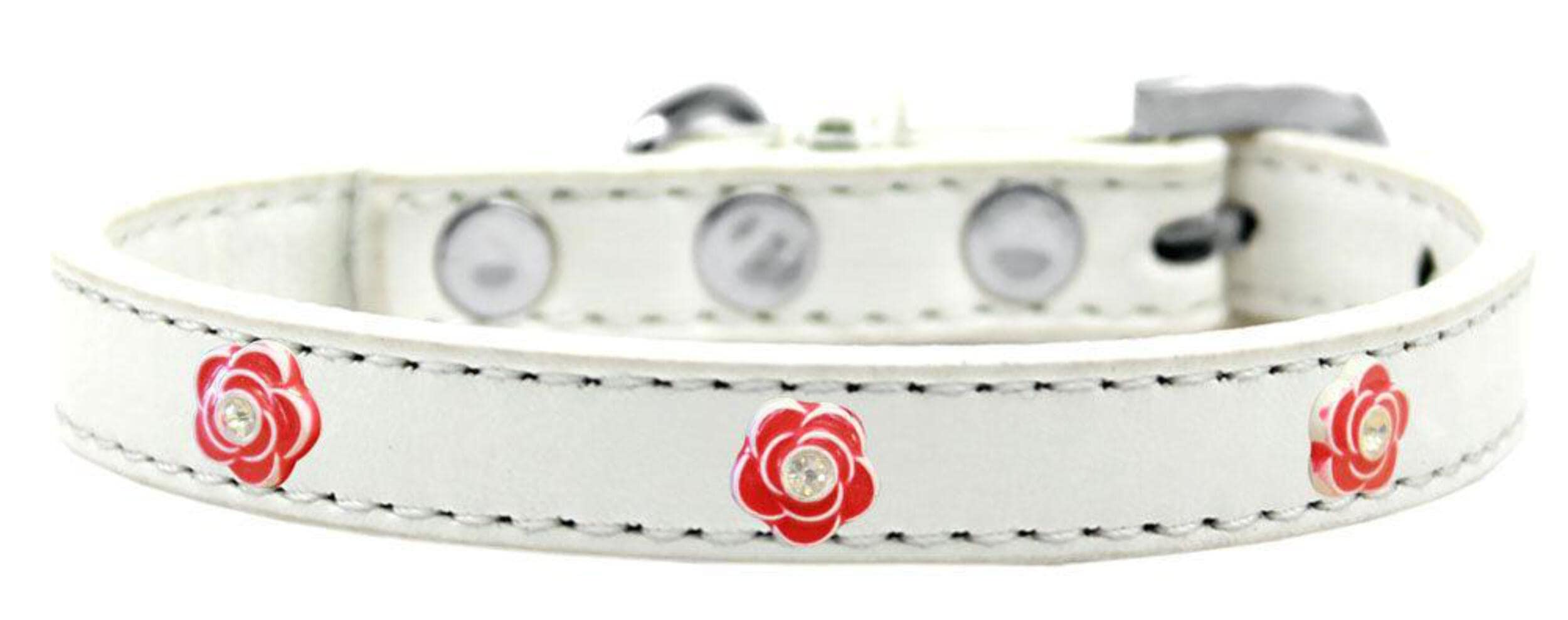 Dog, Puppy & Pet Widget Fashion Collar, Red Roses Red 16