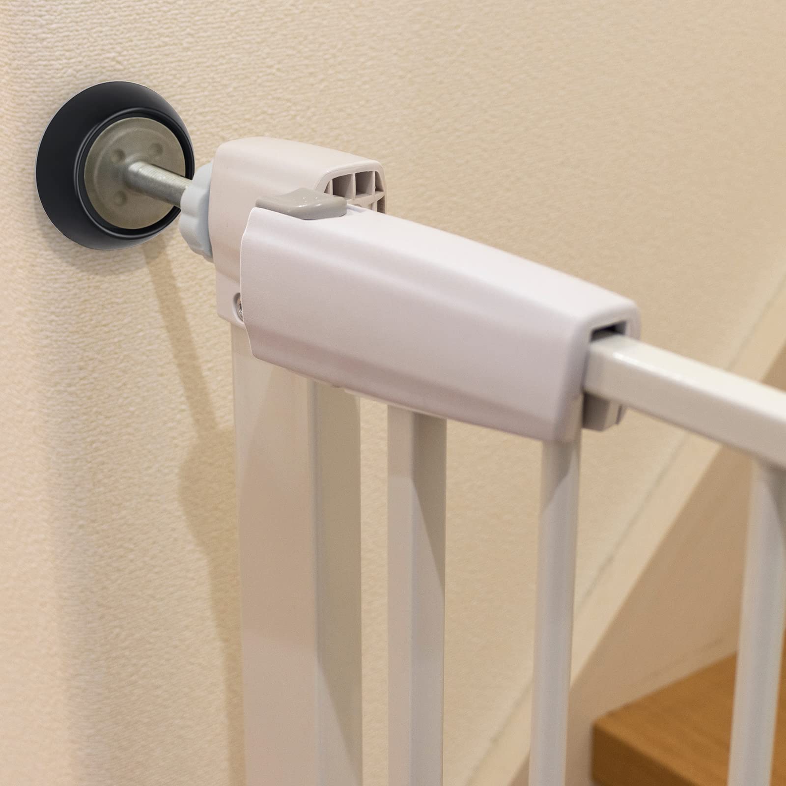 4 Pack Baby Gate Wall Protector Wall Cups For Child Pressure Mounted Stair Safety Gate, Protect Walls & Doorways From Pet & Dog Gates, Black