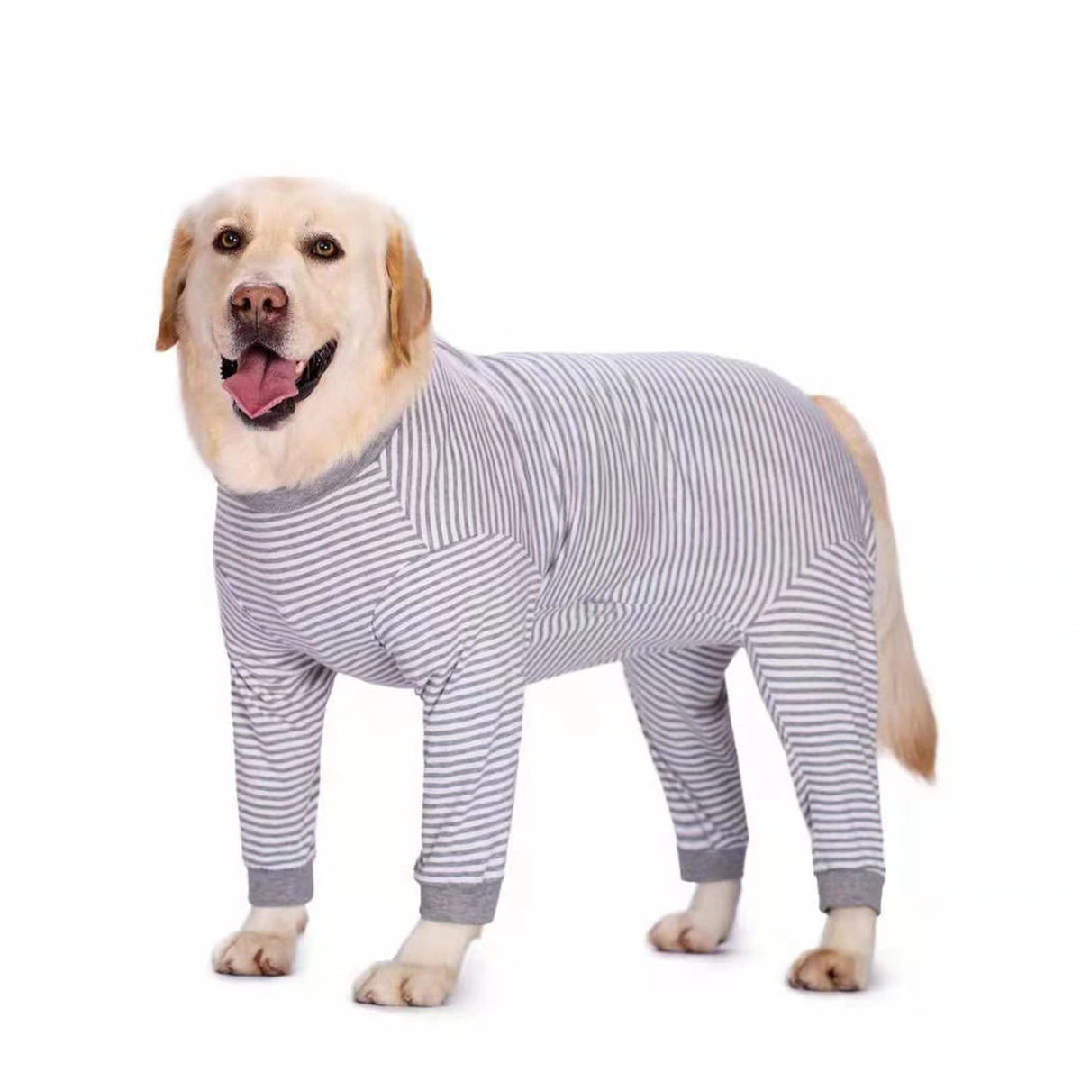 Yeapeeto Dog Onesie Surgery Recovery Suit For Large Medium Bodysuit Dogs Pajamas Pjs Full Body For Shedding, Prevent Licking, Wound Protection, Cone Alternative (4X-Large (Pack Of 1), Grey)