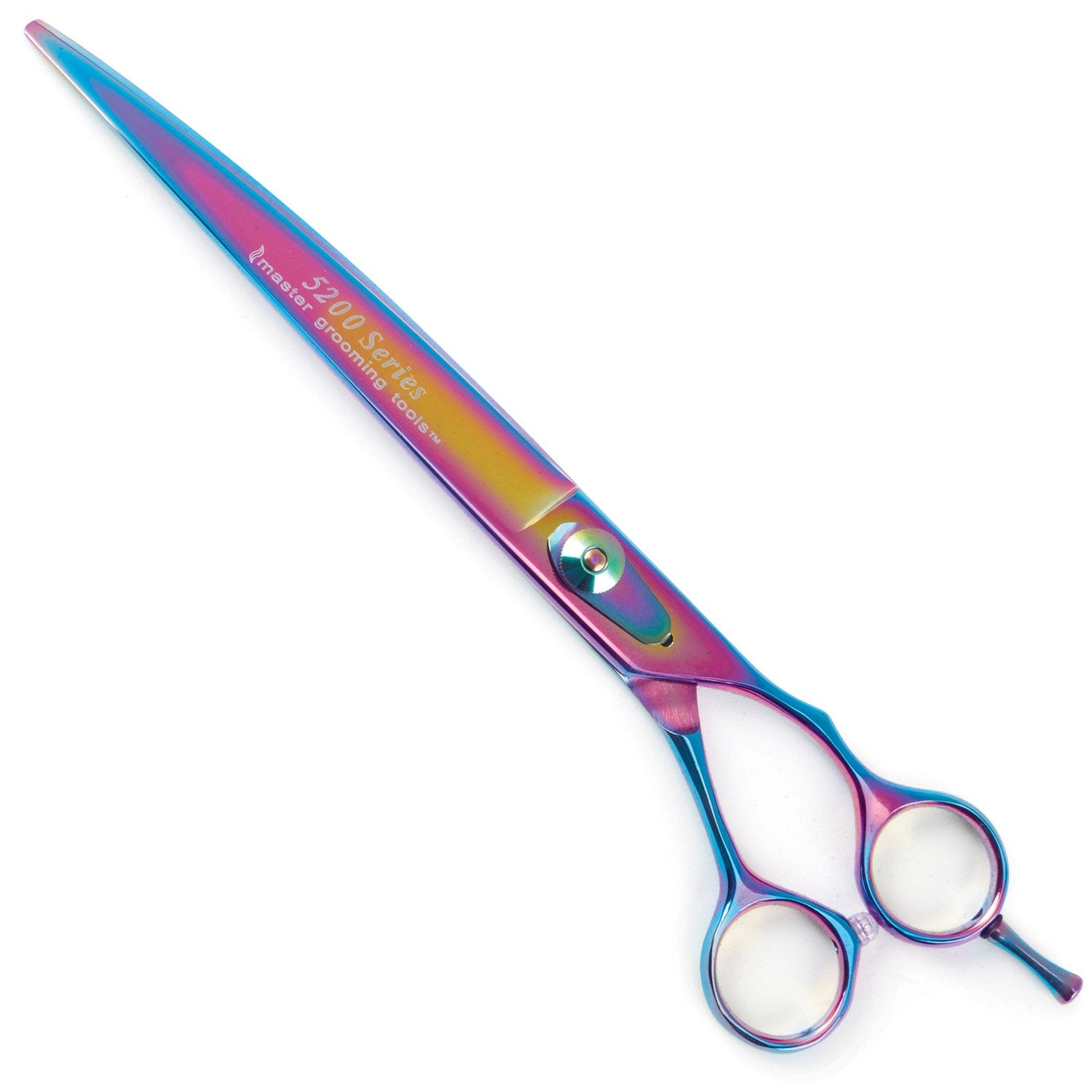 Master Grooming Tools 5200 Rainbow Series Shears — High-Performance Shears For Grooming Dogs - Curved, 8½'