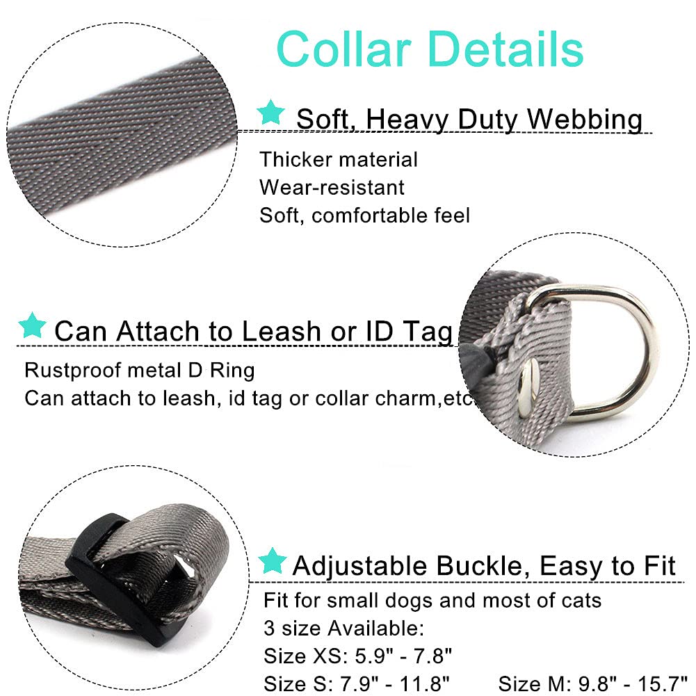 Petfavorites Xs Girl/Extra Small Soft Nylon Collar With Detachable Flower Design, Green Crystals And Bell - For Small Dogs And C