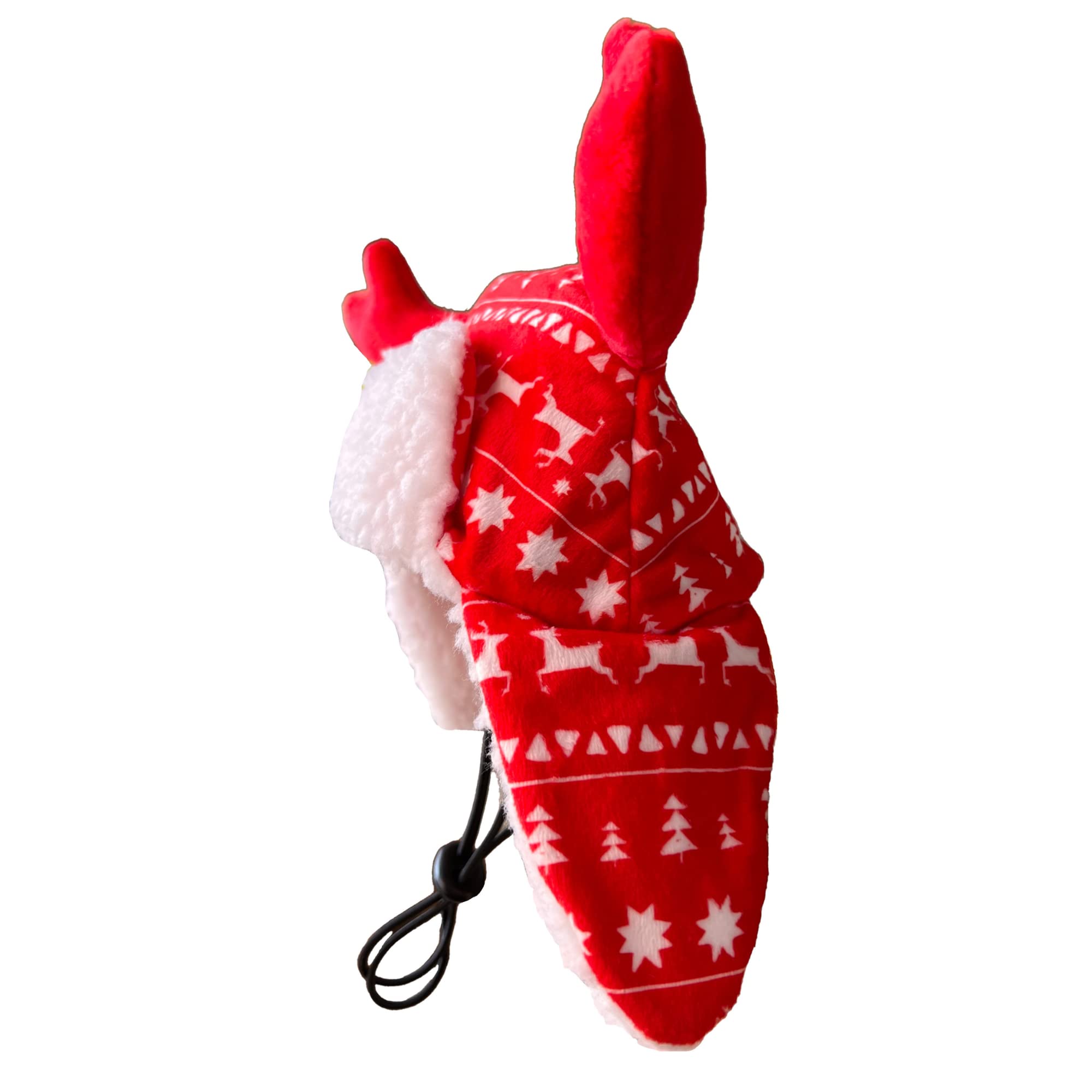 Huxley & Kent Pet Hat | Antler Red Fairisle (Medium) | Festive Christmas Holiday Accessory For Dogs/Cats | Holiday Pet Hat | Snu