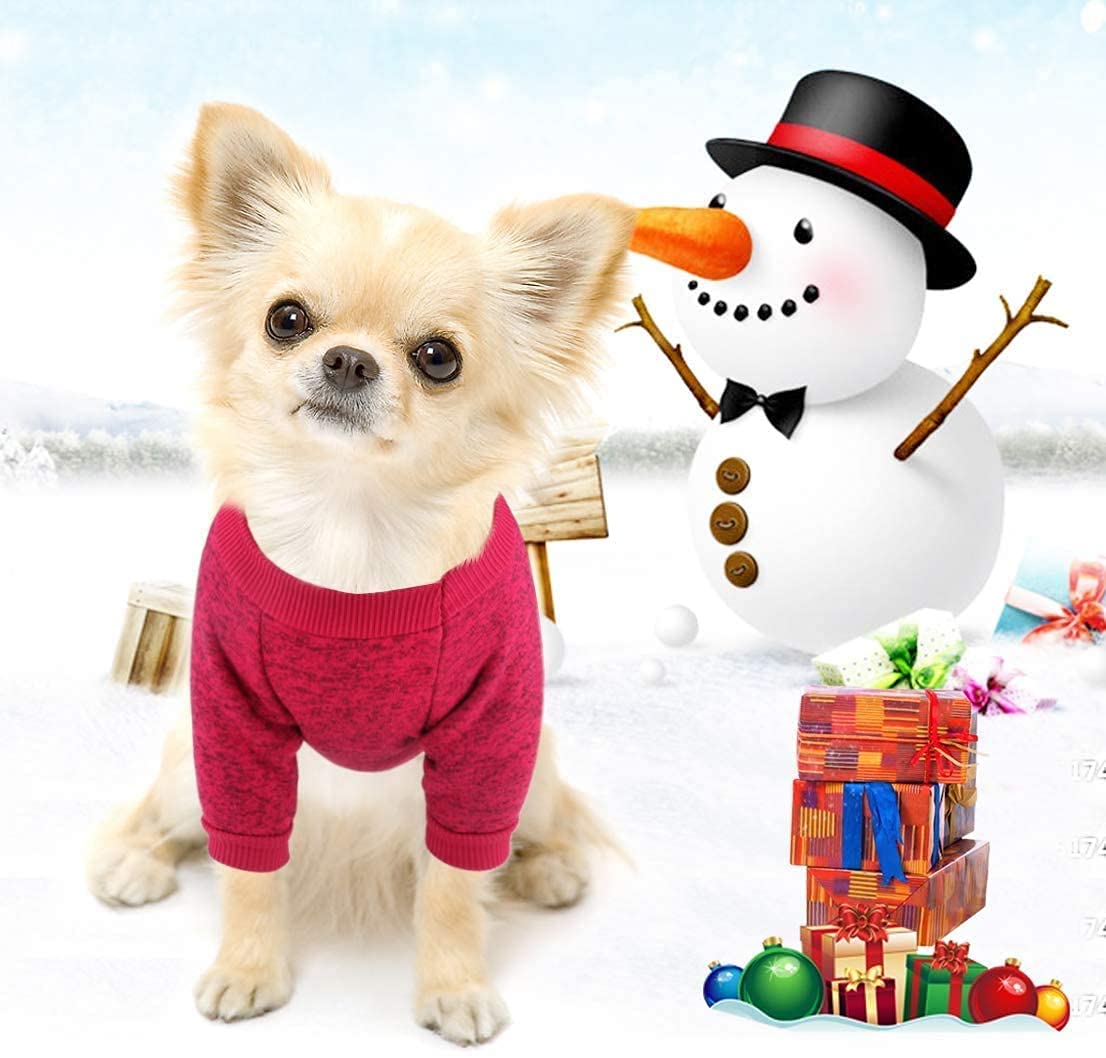 Idepet Pet Dog Classic Knitwear Sweater,Fleece Coat For Small,Medium,Large Dog,Warm Pet Dog Cat Clothes,Soft Puppy Customes (L,