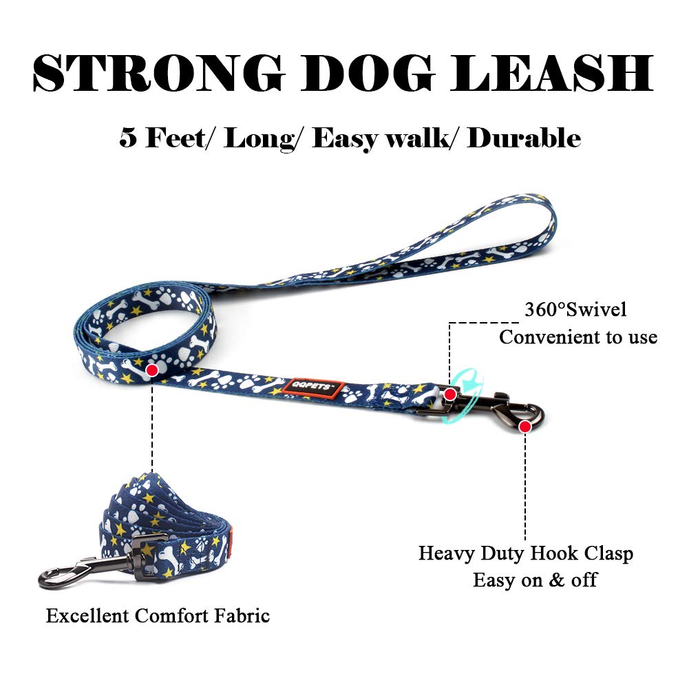 QQPETS Dog Harness Leash Set Adjustable Heavy Duty No Pull Halter Harnesses for Small Medium Large Breed Dogs Back Clip Anti-Twi