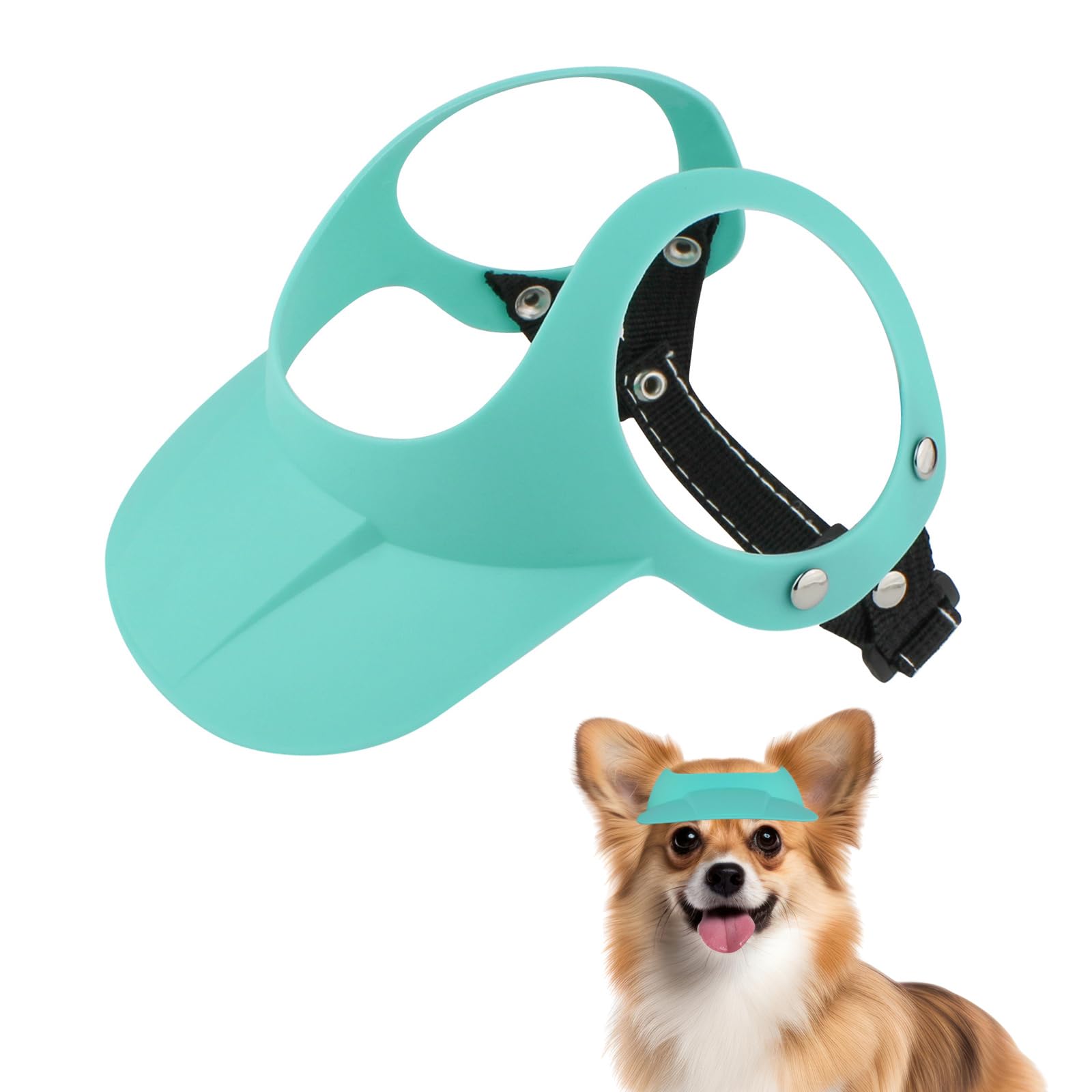 Billionchains Dog Hat For Small Breed Summer Cap With Ear Hole For Beach, Walking, Riding-Blue