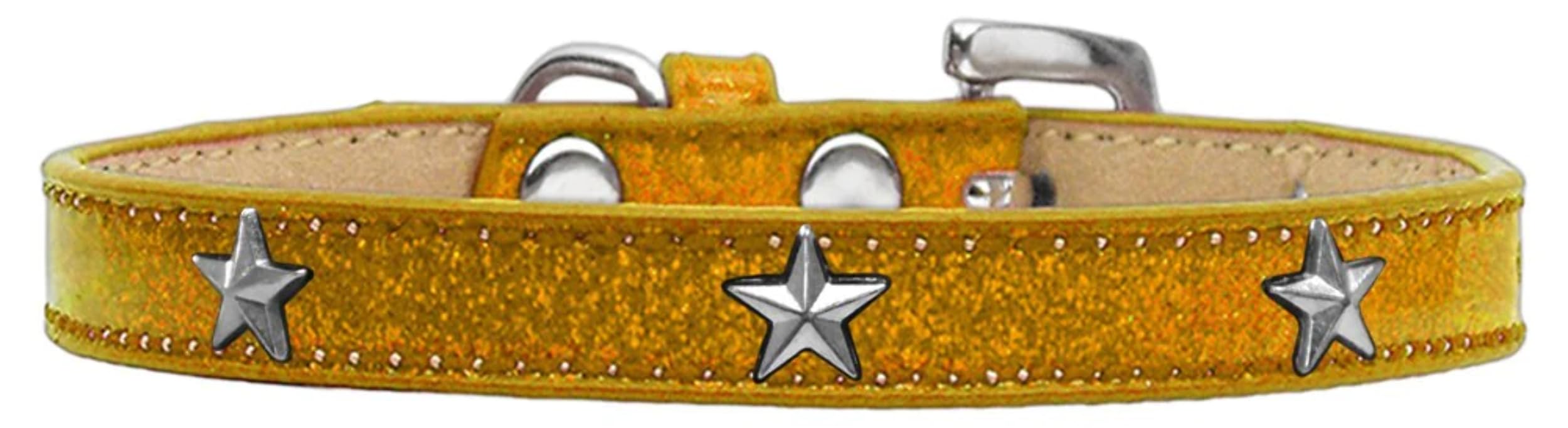 Dog, Puppy & Pet Widget Ice Cream Collar, Silver Star Gold 20