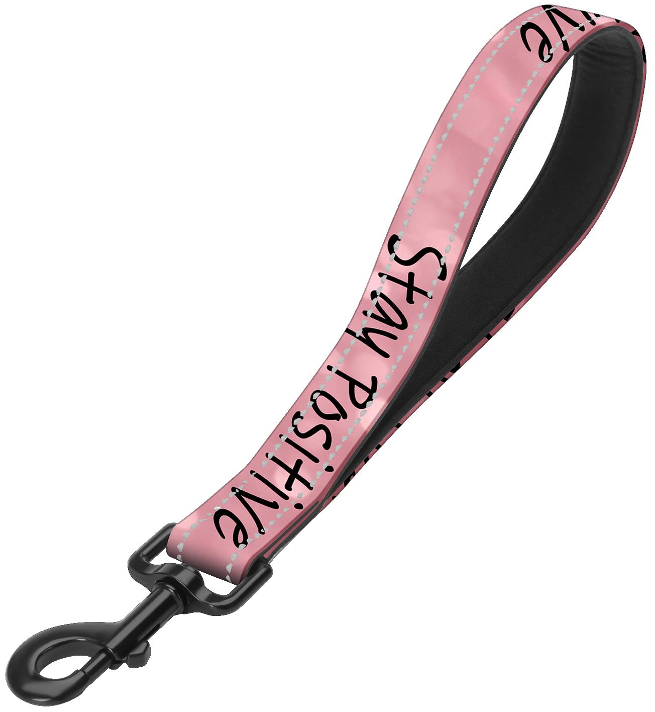 Stay Optimistic Nylon Short Dog Leash With Padded Handle - Reflective, Ideal For Training Control Of Large And Medium Dogs