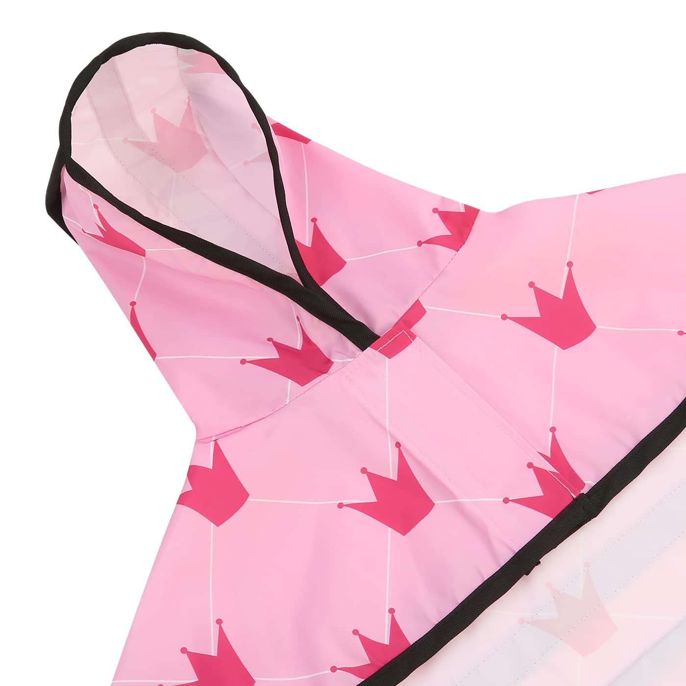Hde Dog Raincoat Hooded Slicker Poncho For Small To X-Large Dogs And Puppies Princess - M