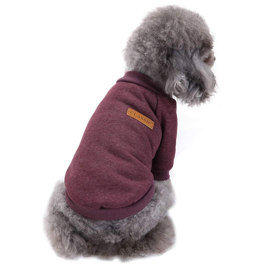 Chborless Pet Dog Classic Knitwear Sweater Warm Winter Puppy Pet Coat Soft Sweater Clothing For Small Dogs (Xxs, Brown)
