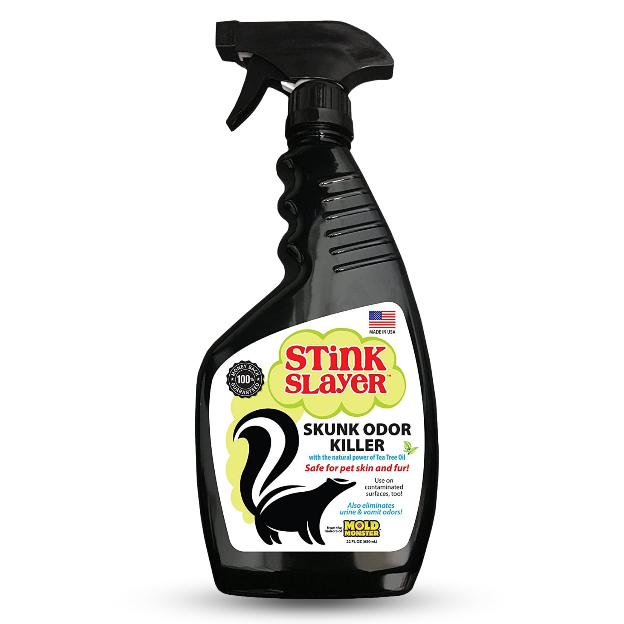 Mold Monster Stink Slayer Odor Remover (22 Oz) - Eliminate Skunk, Vomit, Or Urine Smell From Furniture, Fabrics, And Pets. No Wa
