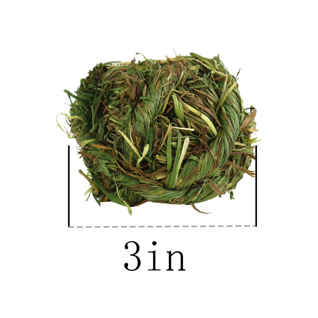 Pinvnby 6 Pack Rabbit Chew Grass Balls,Bunny Natural Timothy Woven Grass Ball Teeth Grinding Activity Play For Hamster,Chinchillas,Gerbils,Guinea Pigs And Other Small Animal