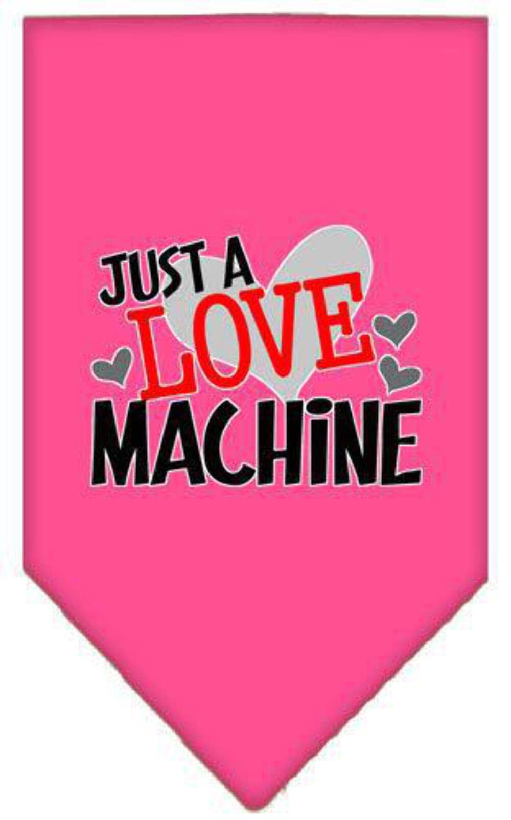 Mirage Pet Product Love Machine Screen Print Bandana Light Pink Large